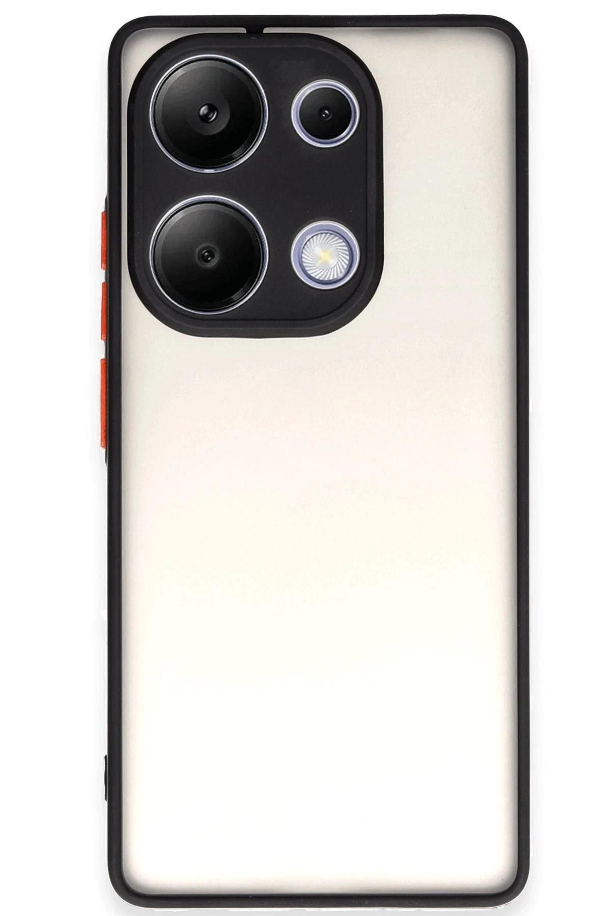 Mey İthalat®   Redmi Note 13 Pro 4G Kılıf Montreal Silikon Kapak - Siyah