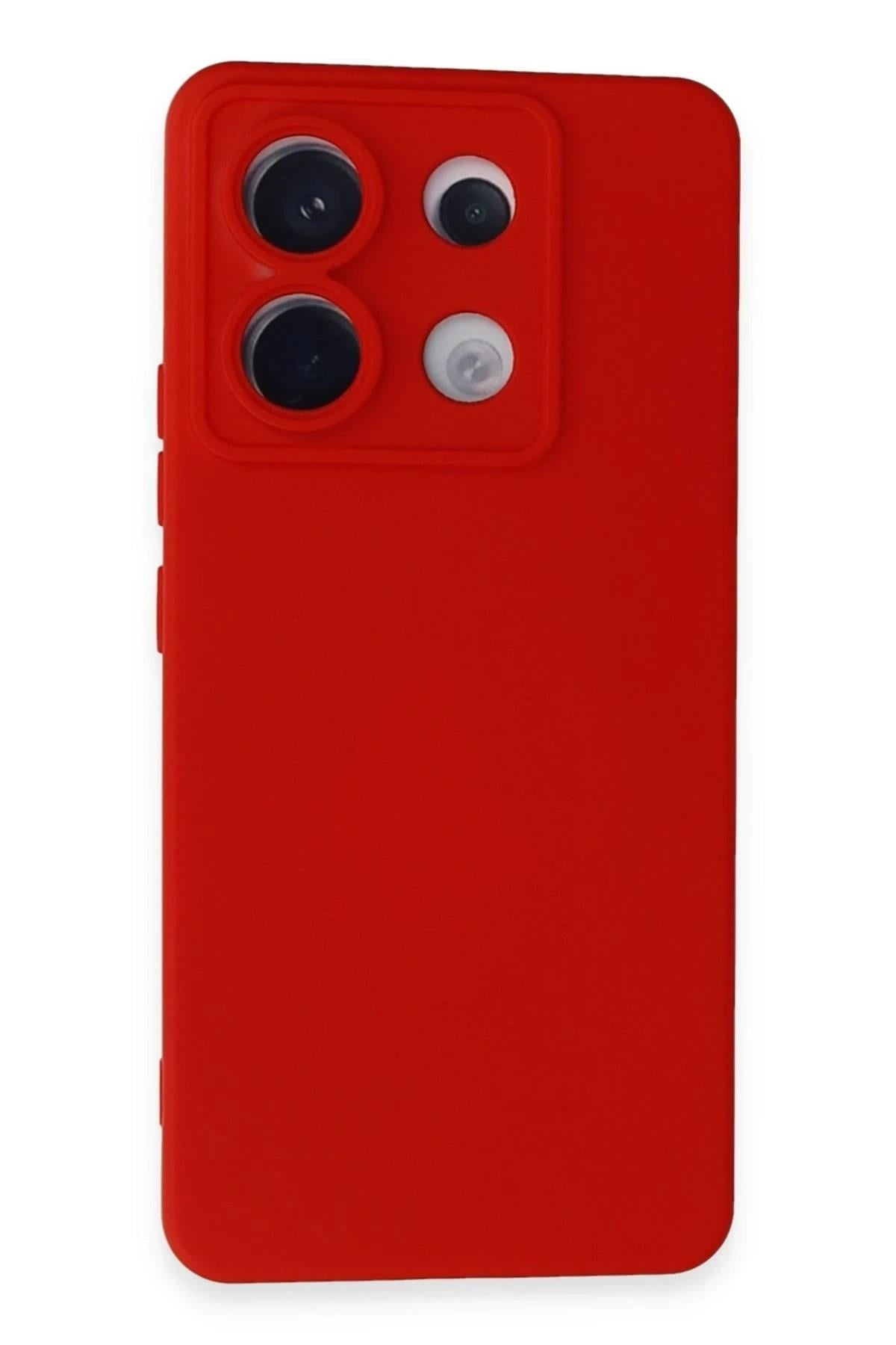 Mey İthalat®   Redmi Note 13 Pro 5G Kılıf Nano içi Kadife Silikon - Kırmızı