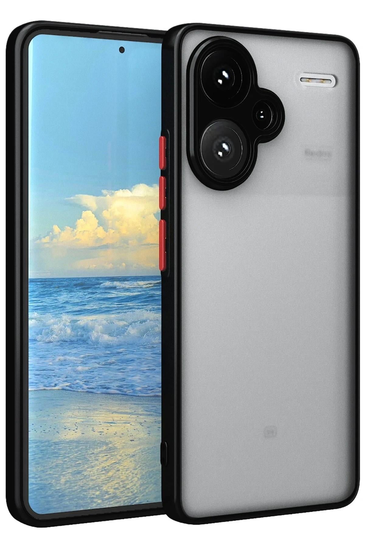 Mey İthalat®   Redmi Note 13 Pro Plus Kılıf Montreal Silikon Kapak - Siyah