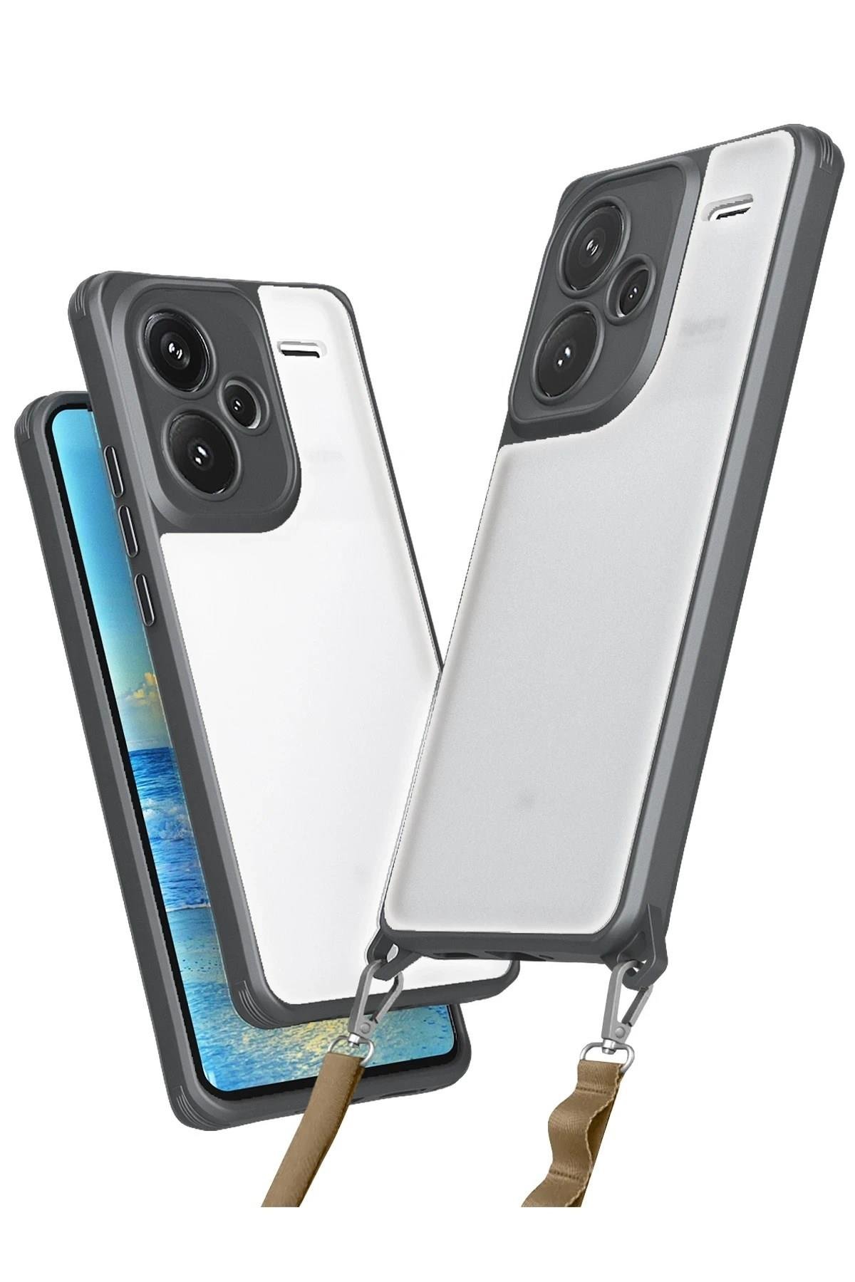 Mey İthalat®   Redmi Note 13 Pro Plus Kılıf Penta Silikon Kılıf - Titan Gri