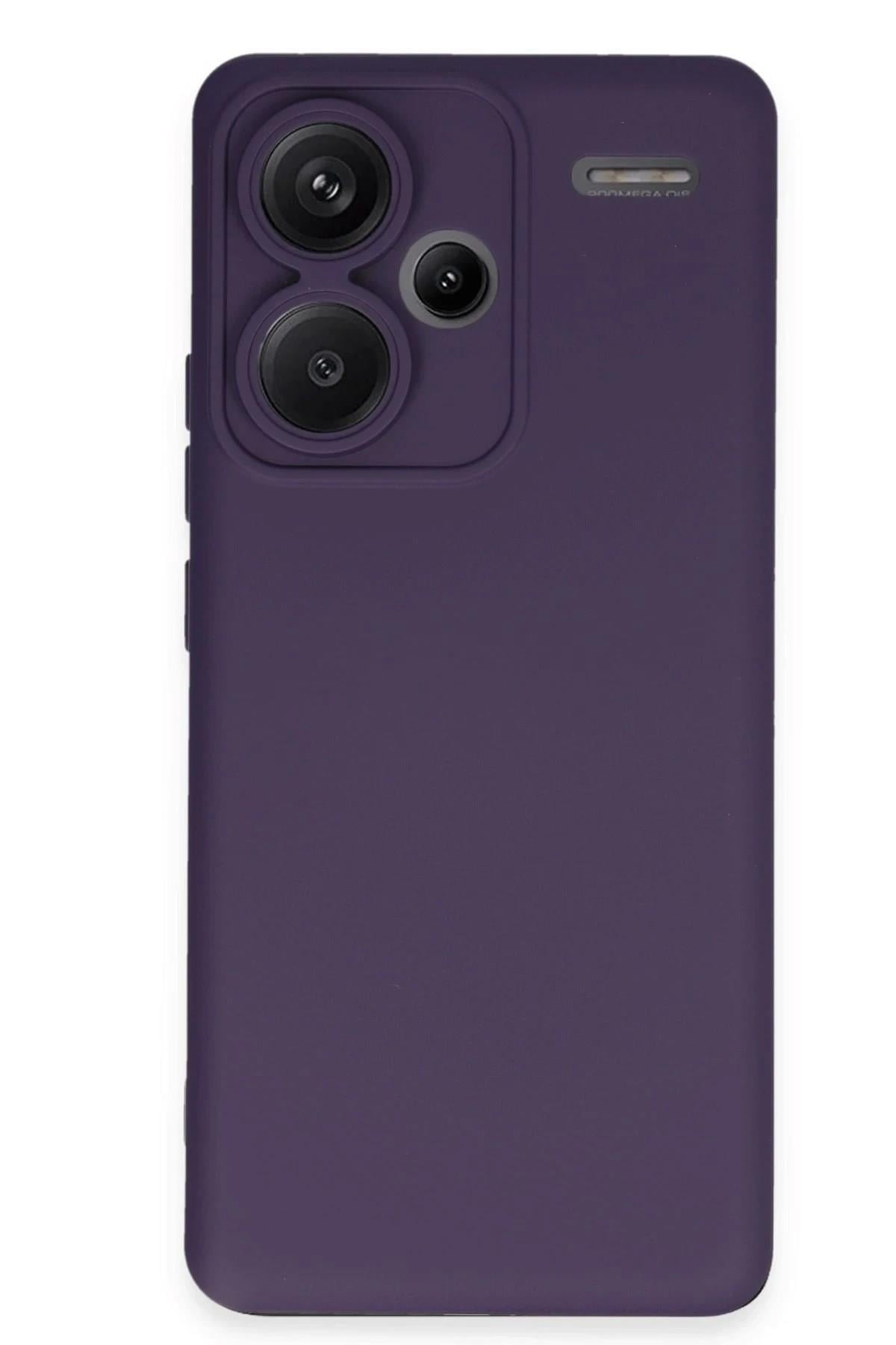 Mey İthalat®   Redmi Note 13 Pro Plus Kılıf Nano içi Kadife Silikon - Mor