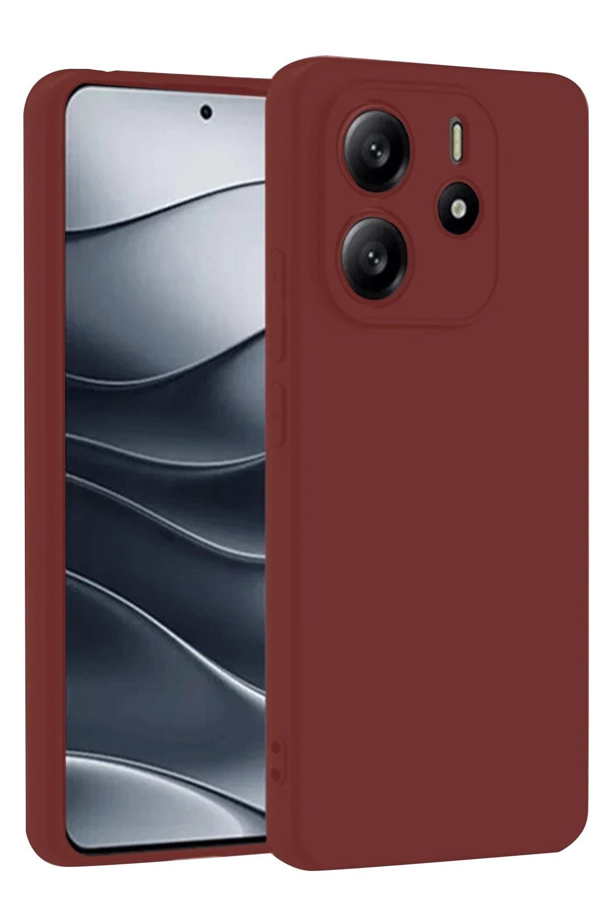 Mey İthalat®   Redmi Note 14 4G Kılıf First Silikon - Bordo