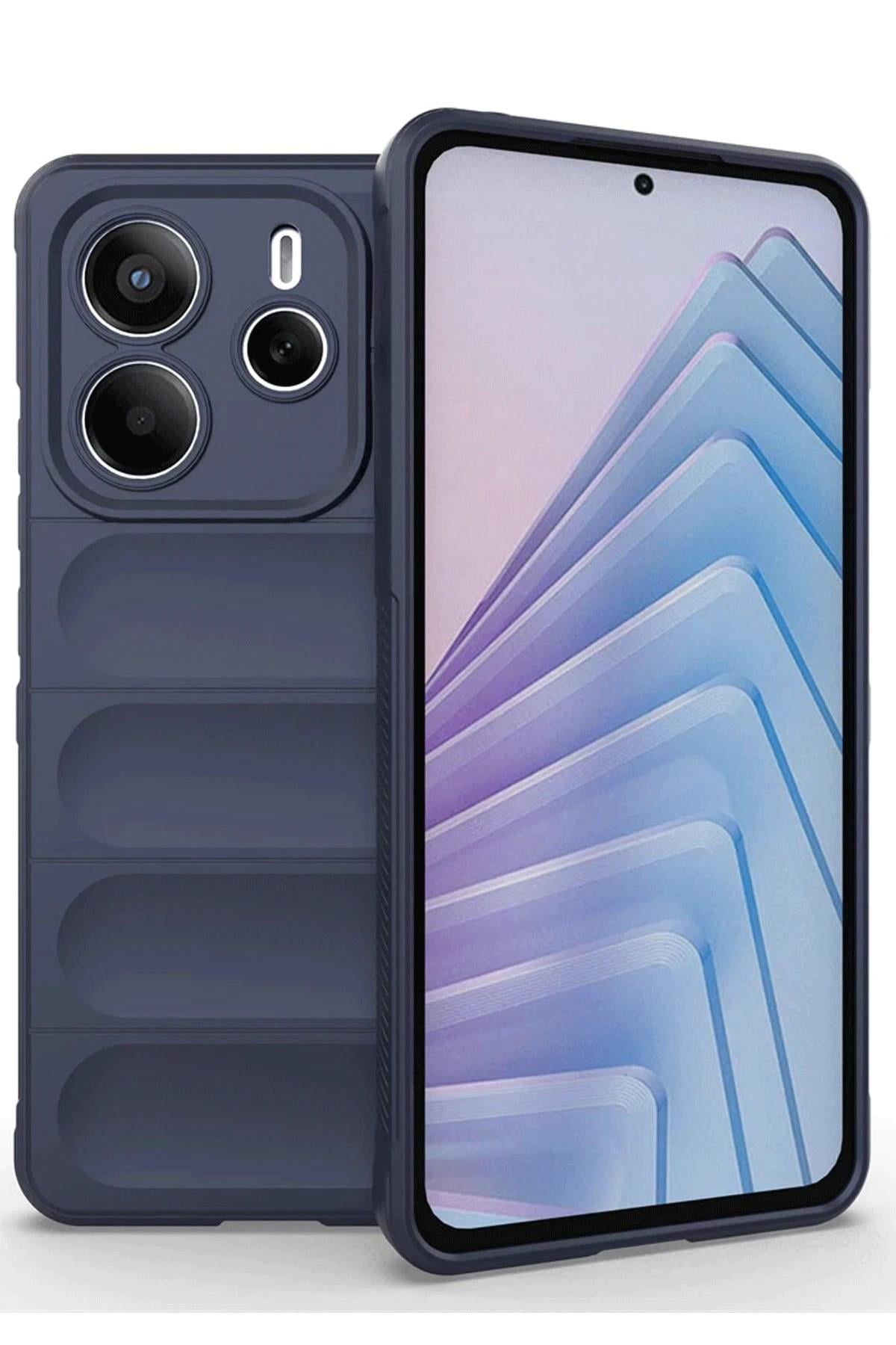 Mey İthalat®   Redmi Note 14 4G Kılıf Optimum Silikon - Lacivert