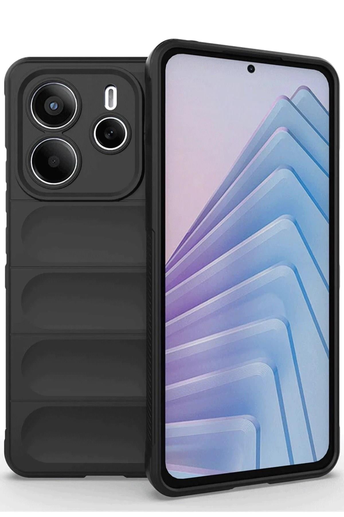 Mey İthalat®   Redmi Note 14 4G Kılıf Optimum Silikon - Siyah
