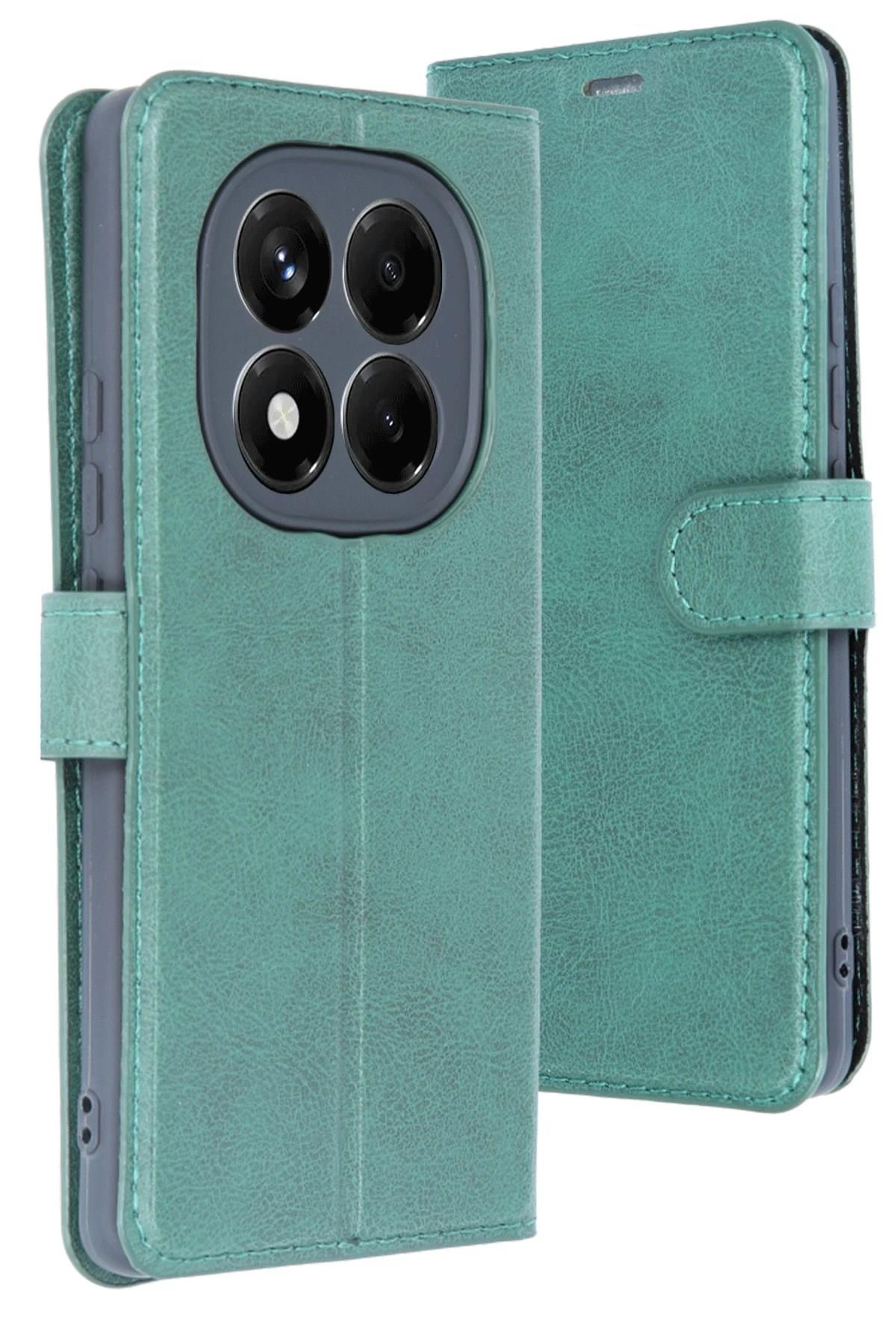 Mey İthalat®   Redmi Note 14 4G Kılıf Trend S Plus Kapaklı Kılıf - Yeşil