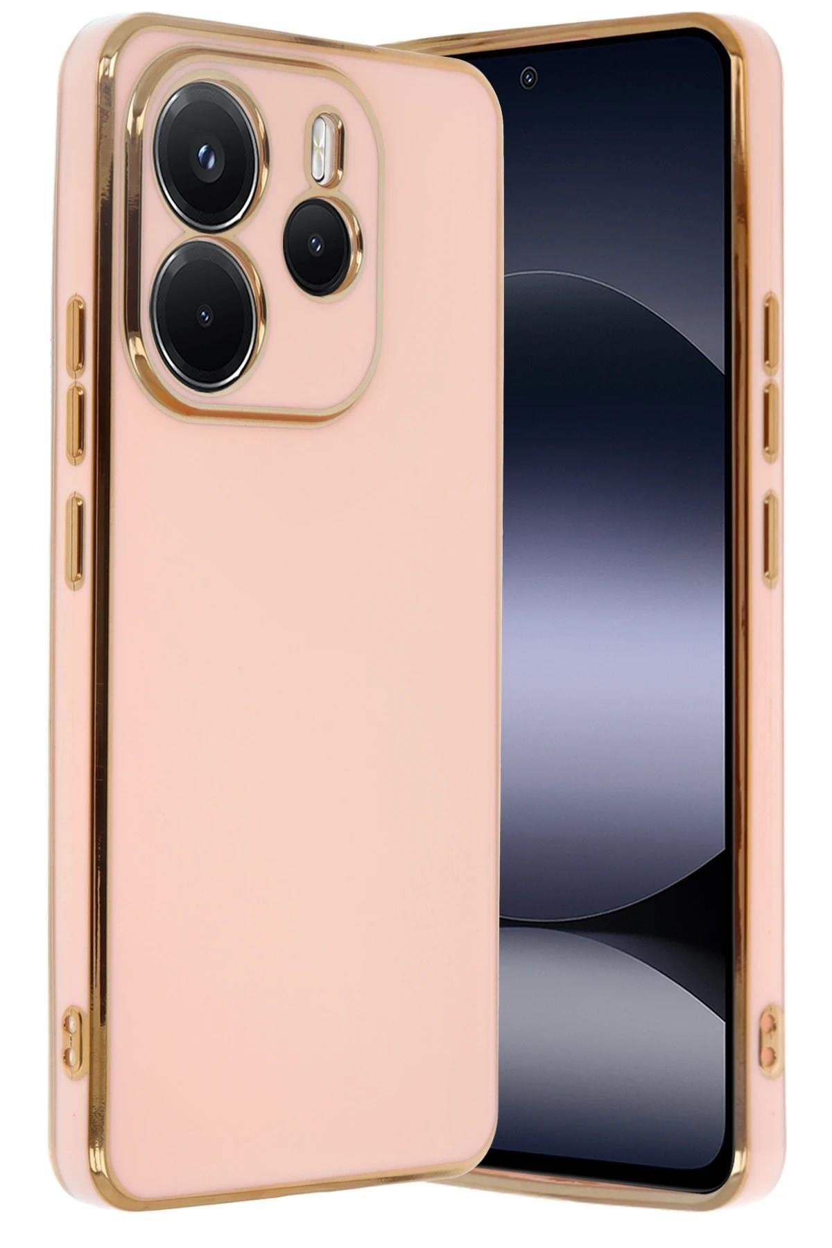 Mey İthalat®   Redmi Note 14 4G Kılıf Volet Silikon - Pembe