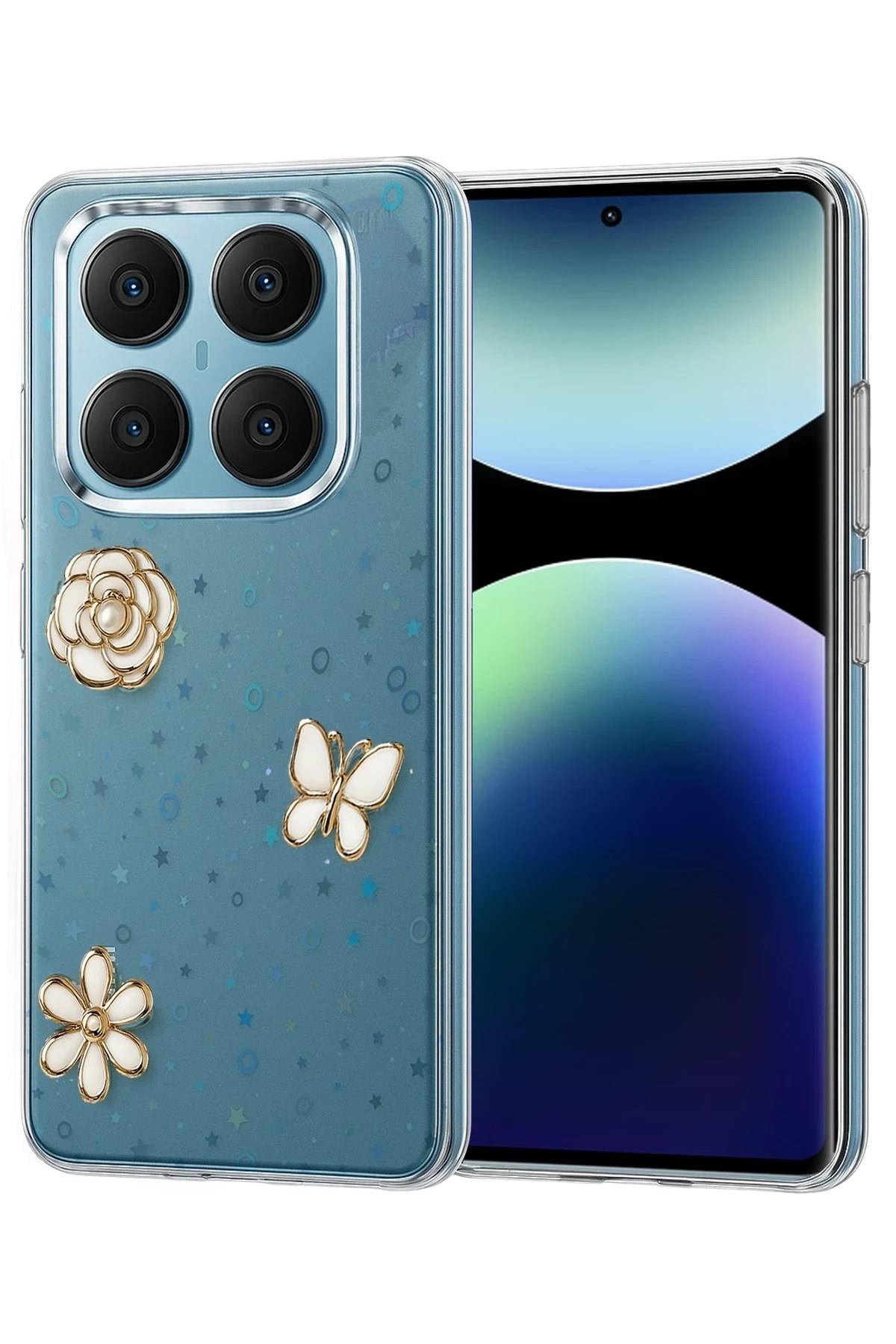 Mey İthalat®   Redmi Note 14 Pro 4G Fiyonk Desenli Kapak - Desen 10