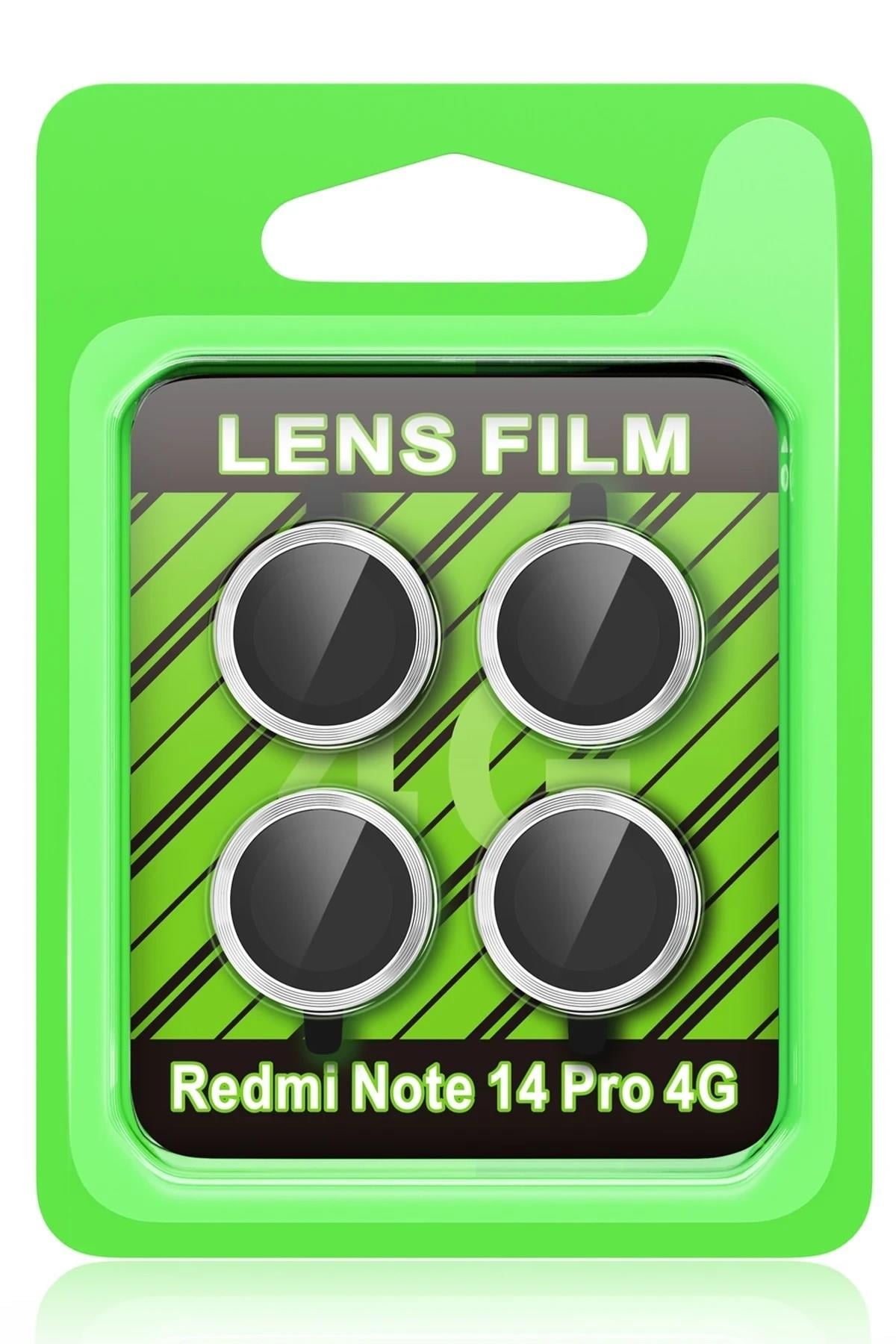 Mey İthalat®   Redmi Note 14 Pro 4G Raze Metal Kamera Lens - Gümüş
