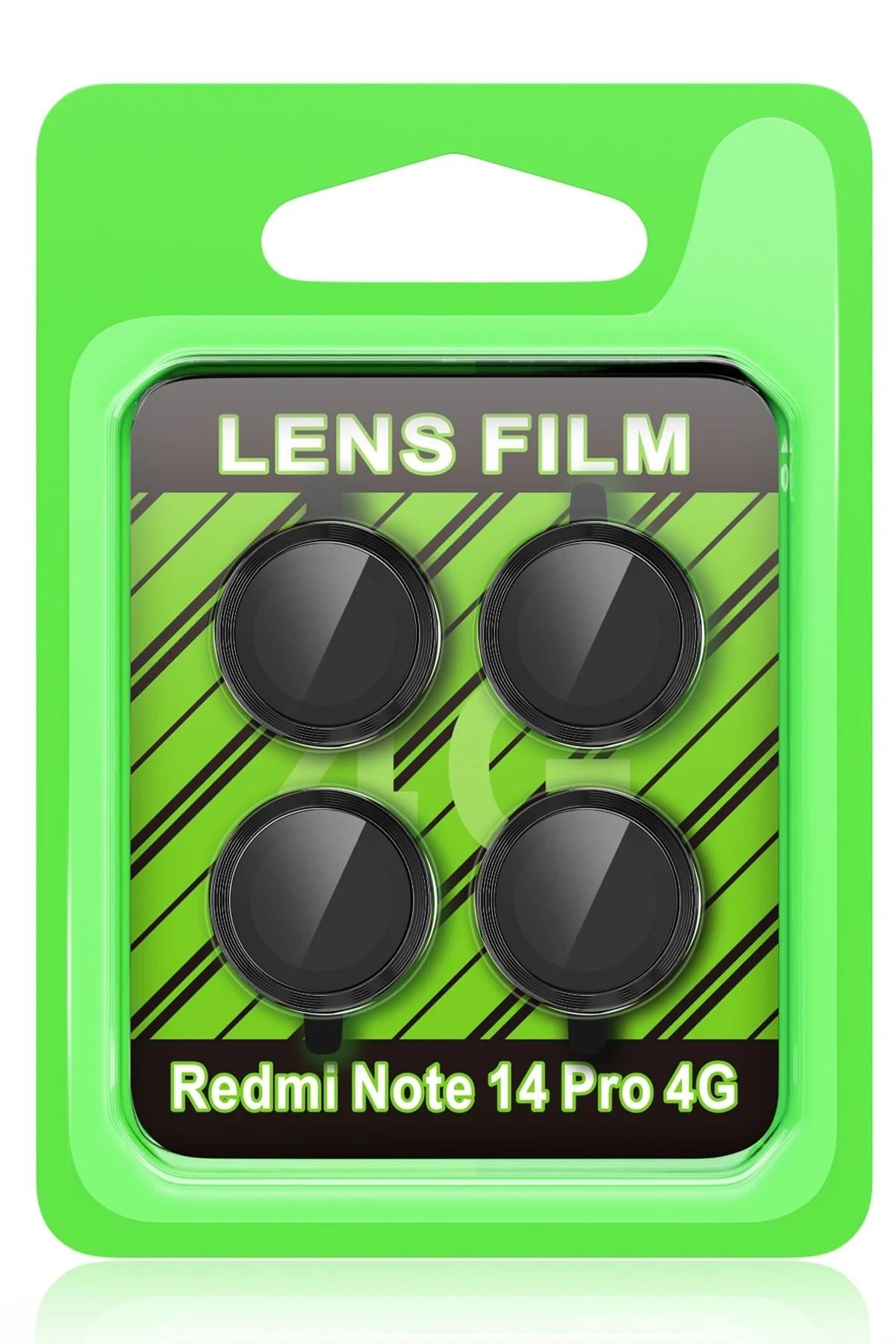 Mey İthalat®   Redmi Note 14 Pro 4G Raze Metal Kamera Lens - Siyah