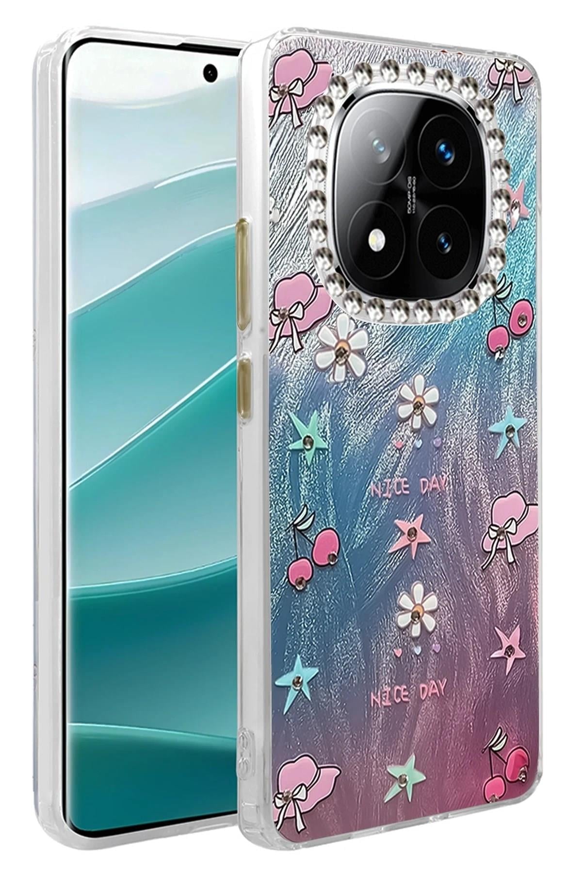 Mey İthalat®   Redmi Note 14 Pro 5G Kılıf Blade Aynalı Desenli Kapak - Desen 4