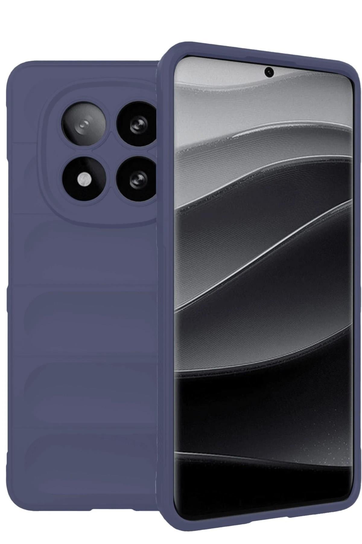 Mey İthalat®   Redmi Note 14 Pro 5G Kılıf Optimum Silikon - Lacivert