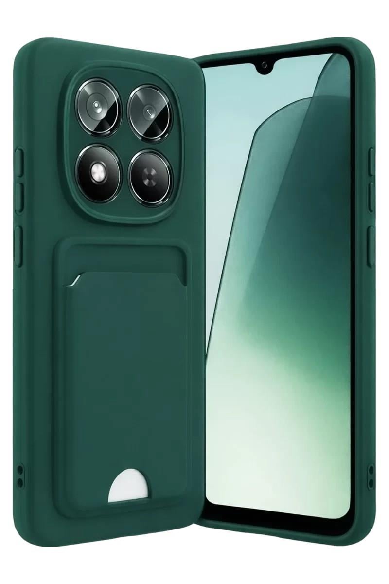 Mey İthalat®   Redmi Note 15 4G Kelvin Kartvizitli Silikon - Koyu Yeşil