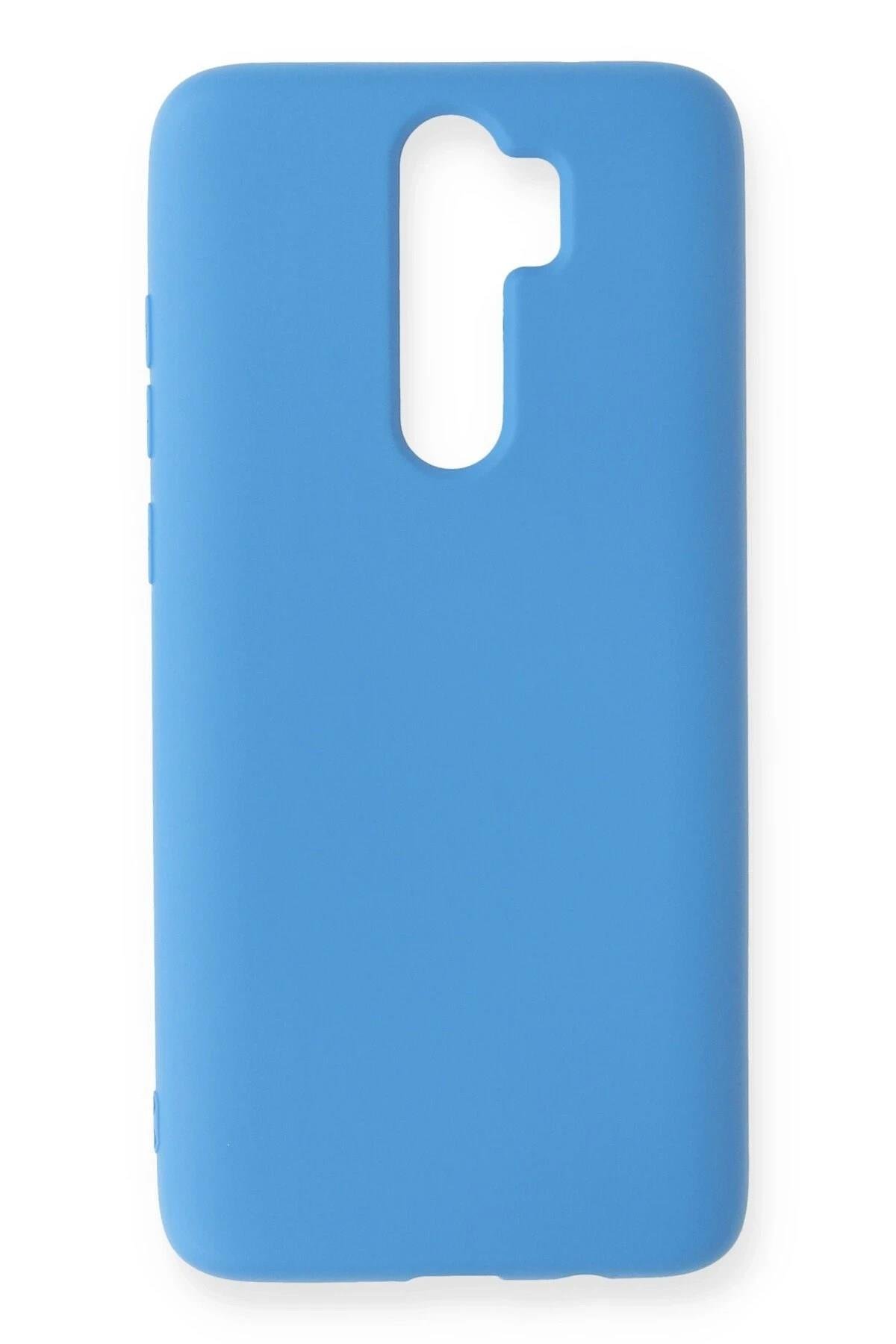 Mey İthalat®   Redmi Note 8 Pro Kılıf Nano içi Kadife Silikon - Mavi
