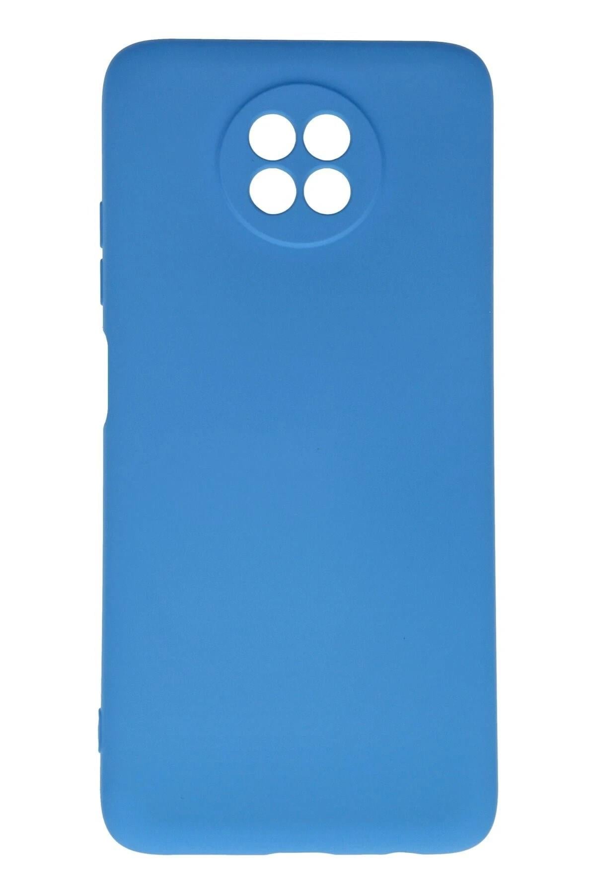 Mey İthalat®   Redmi Note 9 5G Kılıf Nano içi Kadife Silikon - Mavi