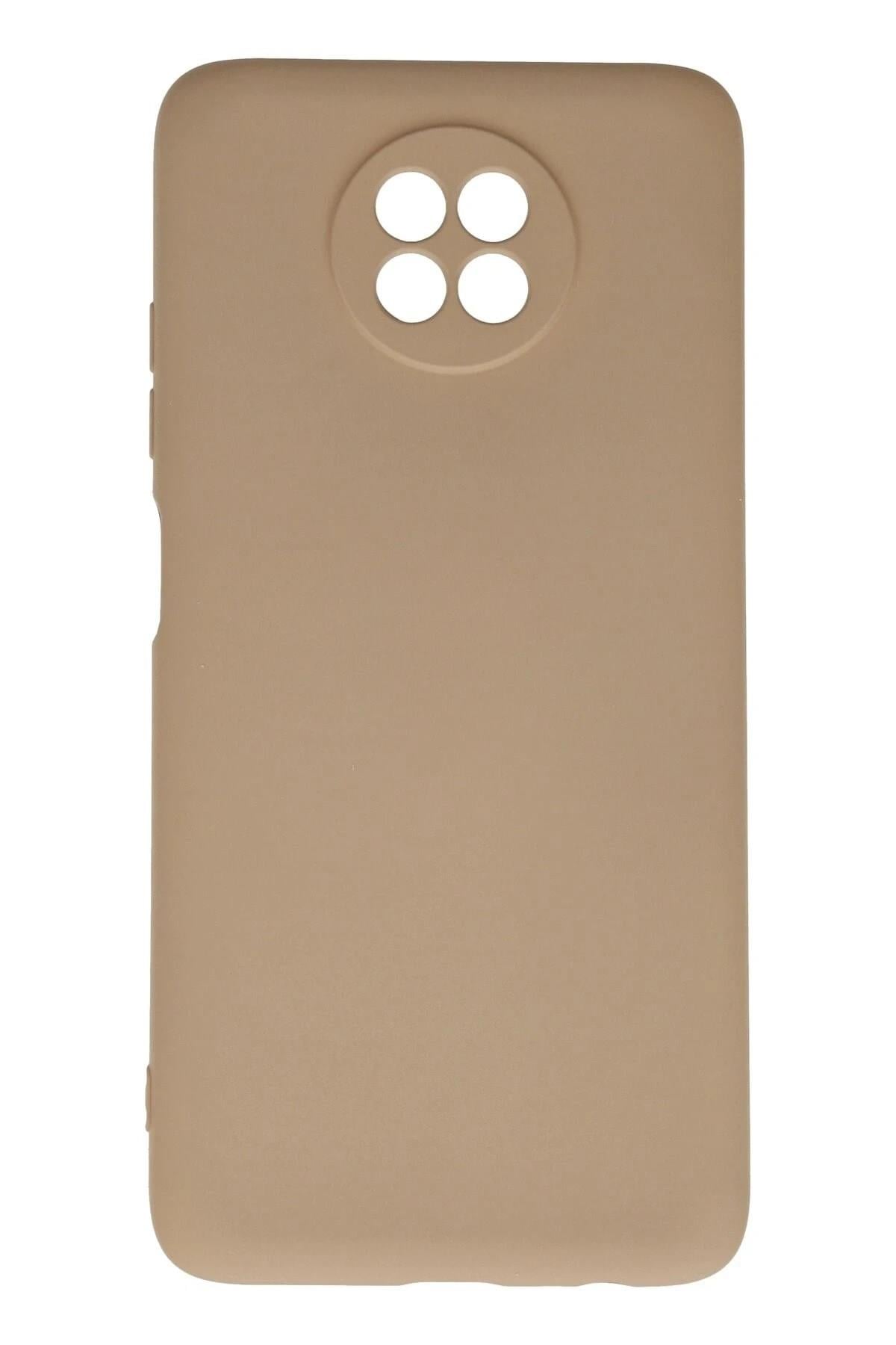 Mey İthalat®   Redmi Note 9 5G Kılıf Nano içi Kadife Silikon - Bej