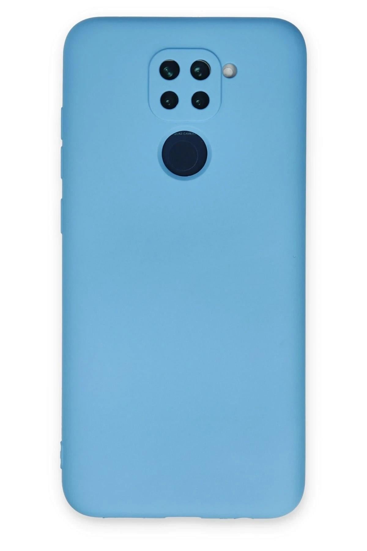 Mey İthalat®   Redmi Note 9 Kılıf Nano içi Kadife Silikon - Mavi