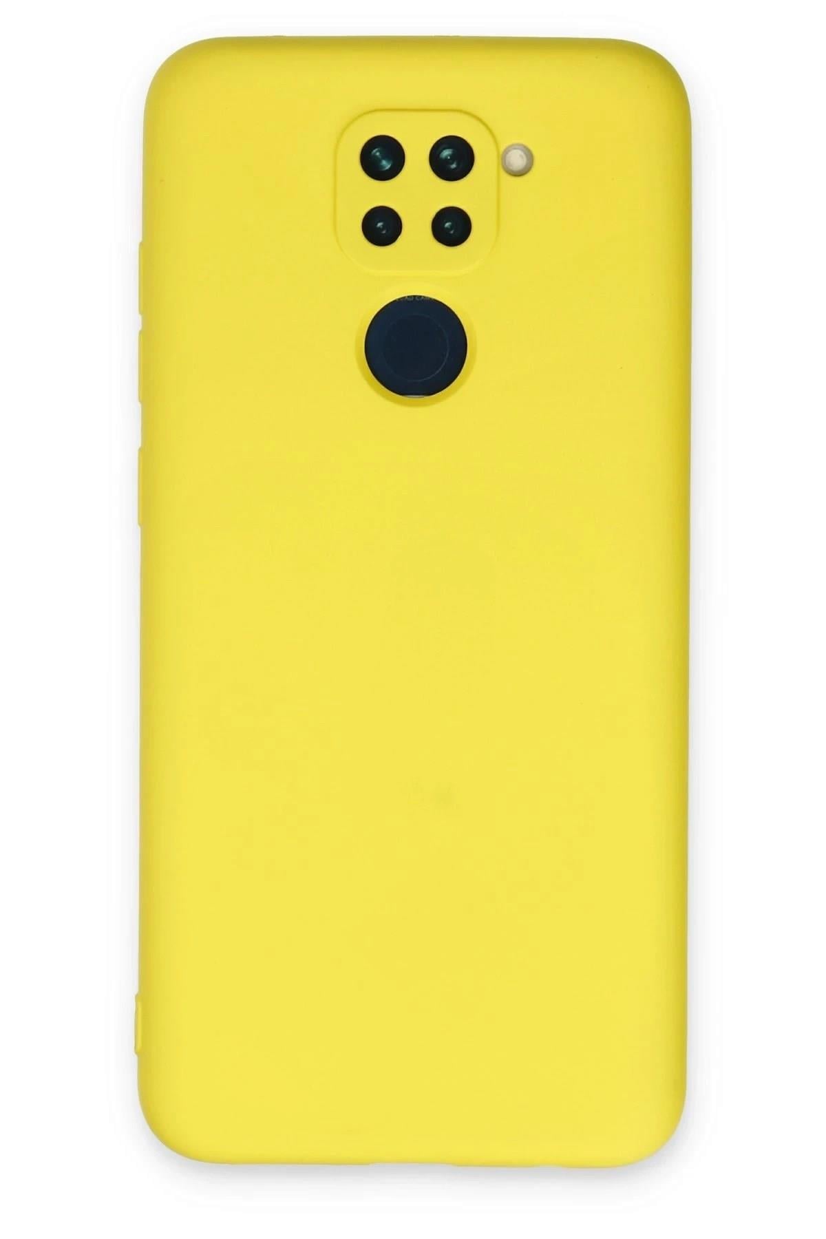Mey İthalat®   Redmi Note 9 Kılıf Nano içi Kadife Silikon - Sarı