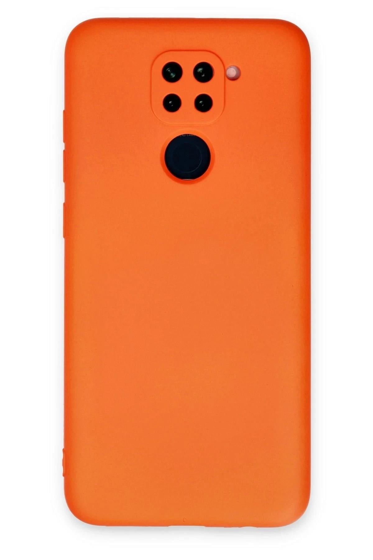 Mey İthalat®   Redmi Note 9 Kılıf Nano içi Kadife Silikon - Turuncu