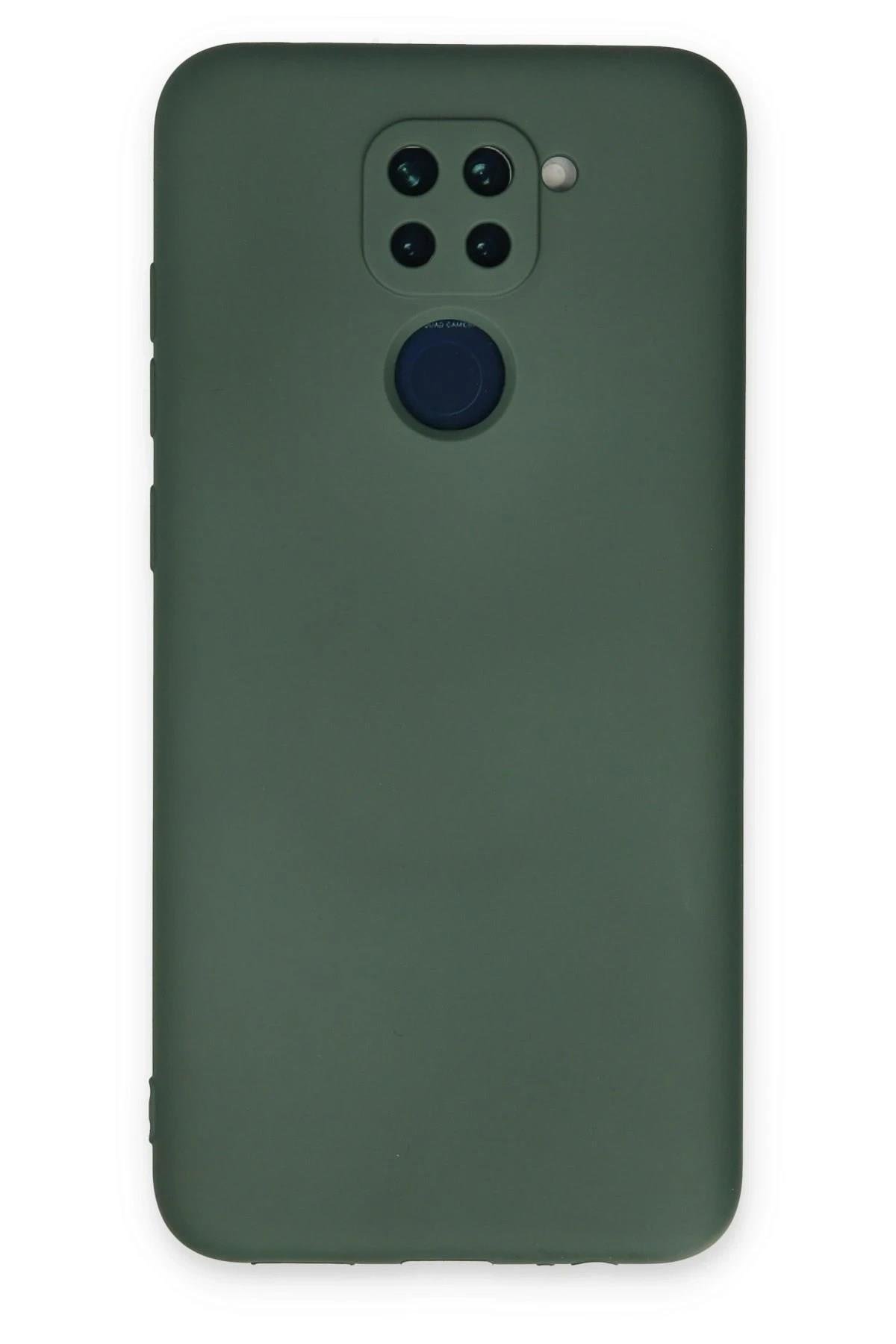Mey İthalat®   Redmi Note 9 Kılıf Nano içi Kadife Silikon - Koyu Yeşil