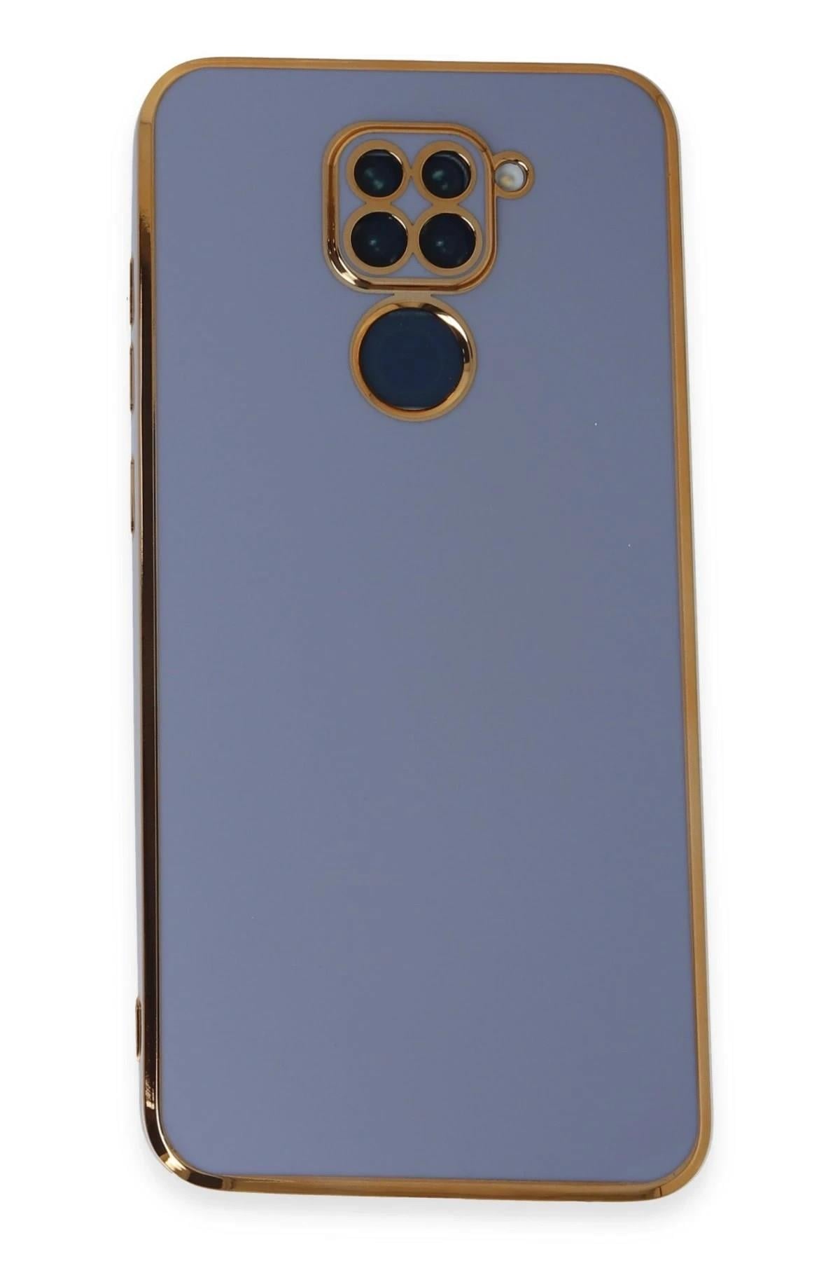 Mey İthalat®   Redmi Note 9 Kılıf Volet Silikon - Mavi