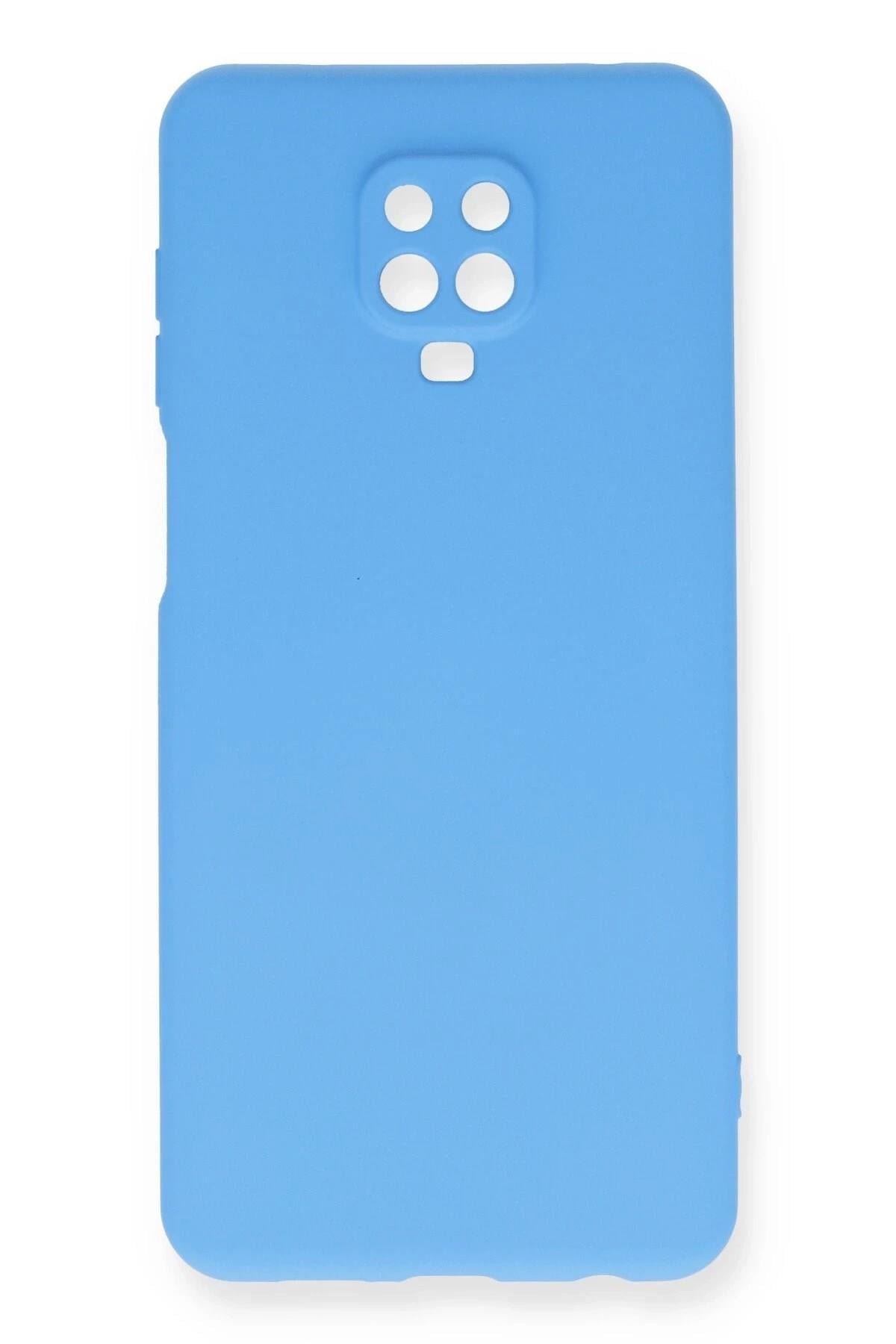 Mey İthalat®   Redmi Note 9 Pro Kılıf Nano içi Kadife Silikon - Mavi