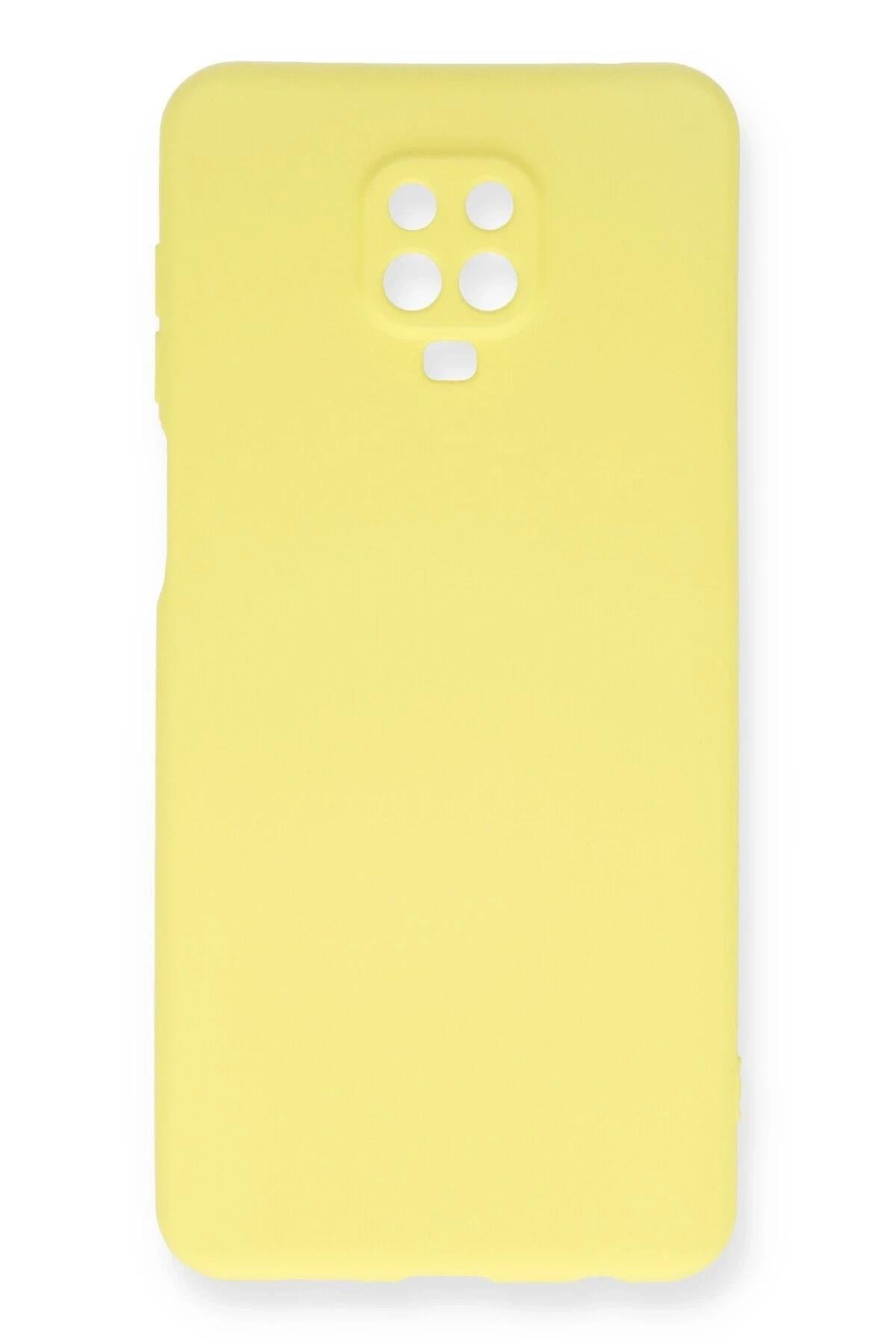 Mey İthalat®   Redmi Note 9 Pro Kılıf Nano içi Kadife Silikon - Sarı