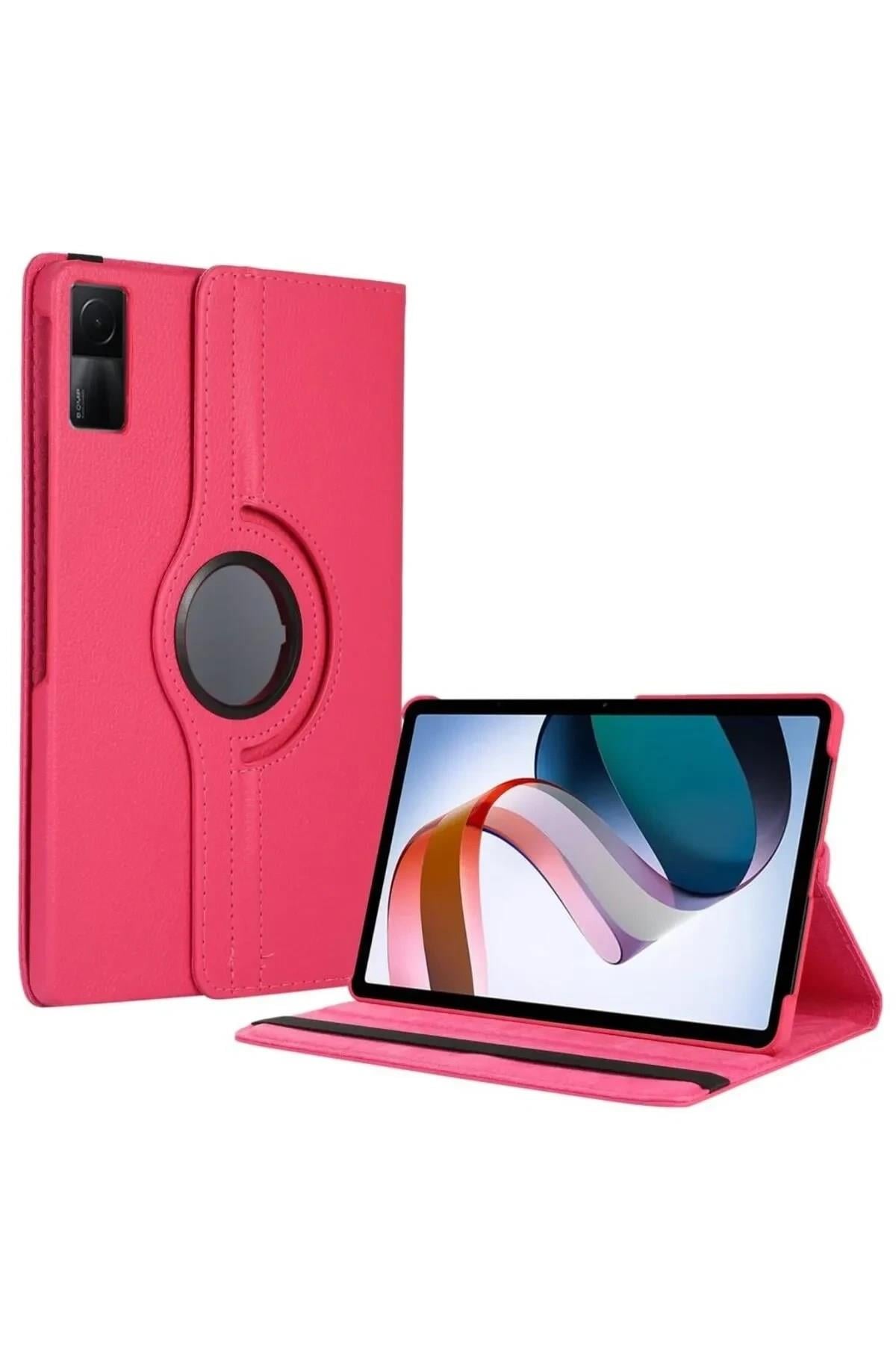 Mey İthalat®   Redmi Pad SE 4G Kılıf 360 Tablet Deri Kılıf - Pembe