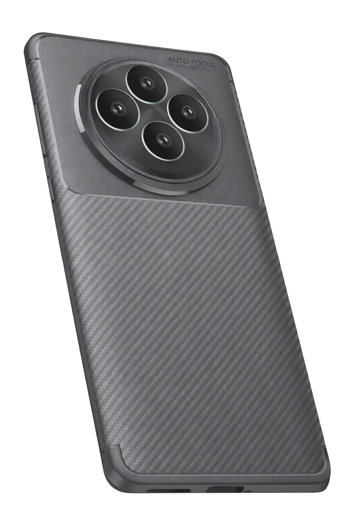 Mey İthalat®   Reno 11 FS Kılıf Auto Focus Karbon Kapak - Gri