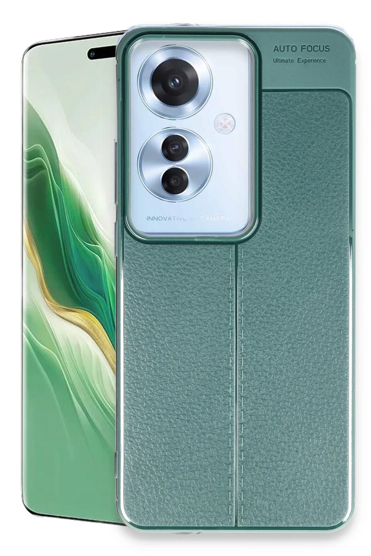 Mey İthalat®   Reno 11F Kılıf Auto Focus Kapak - Koyu Yeşil