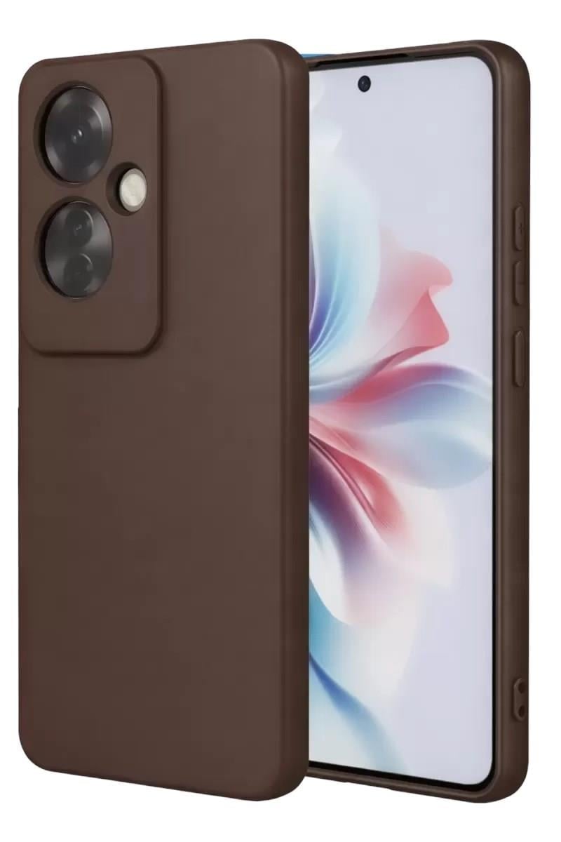 Mey İthalat®   Reno 11F Kılıf First Silikon - Kahverengi