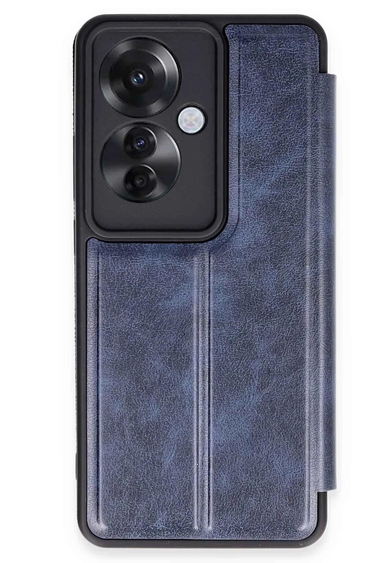 Mey İthalat®   Reno 11F Kılıf Flip Cover - Lacivert