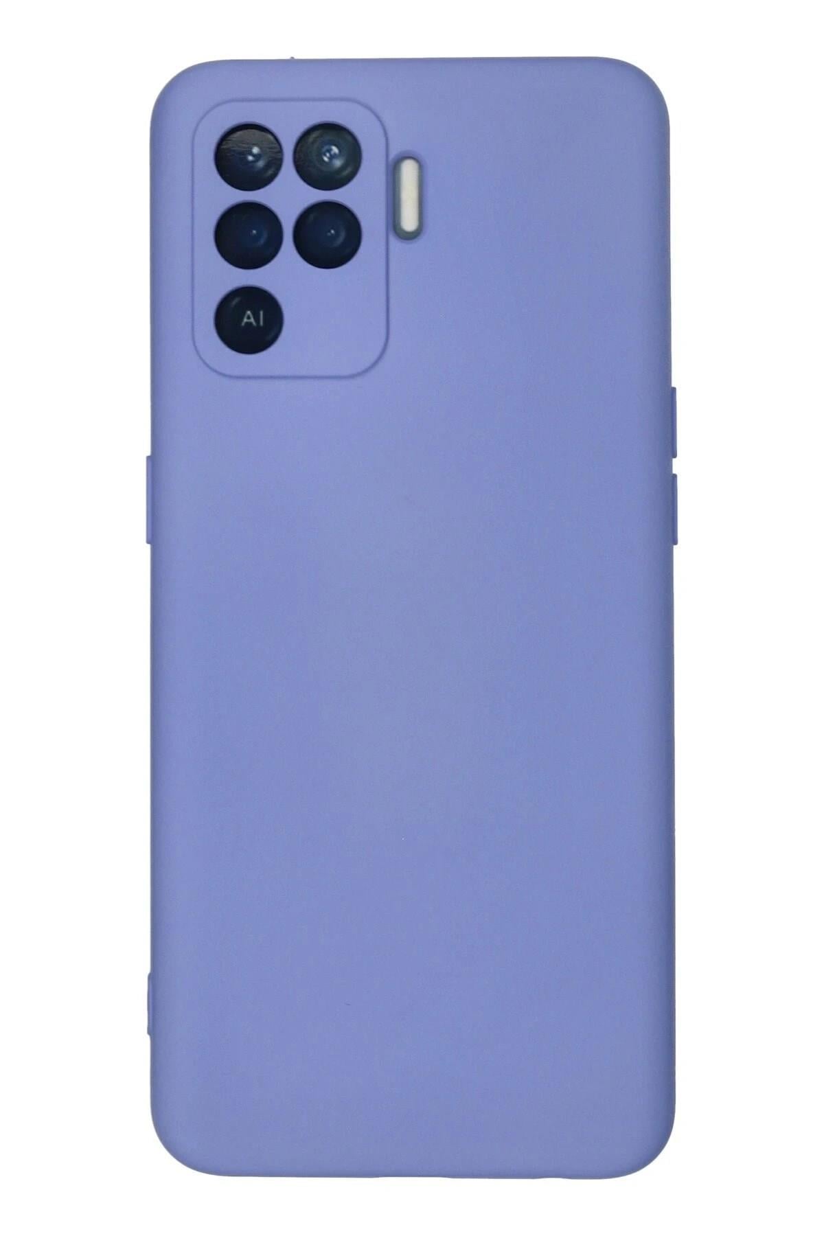 Mey İthalat®   Reno 5 Lite Kılıf Nano içi Kadife Silikon - Lila