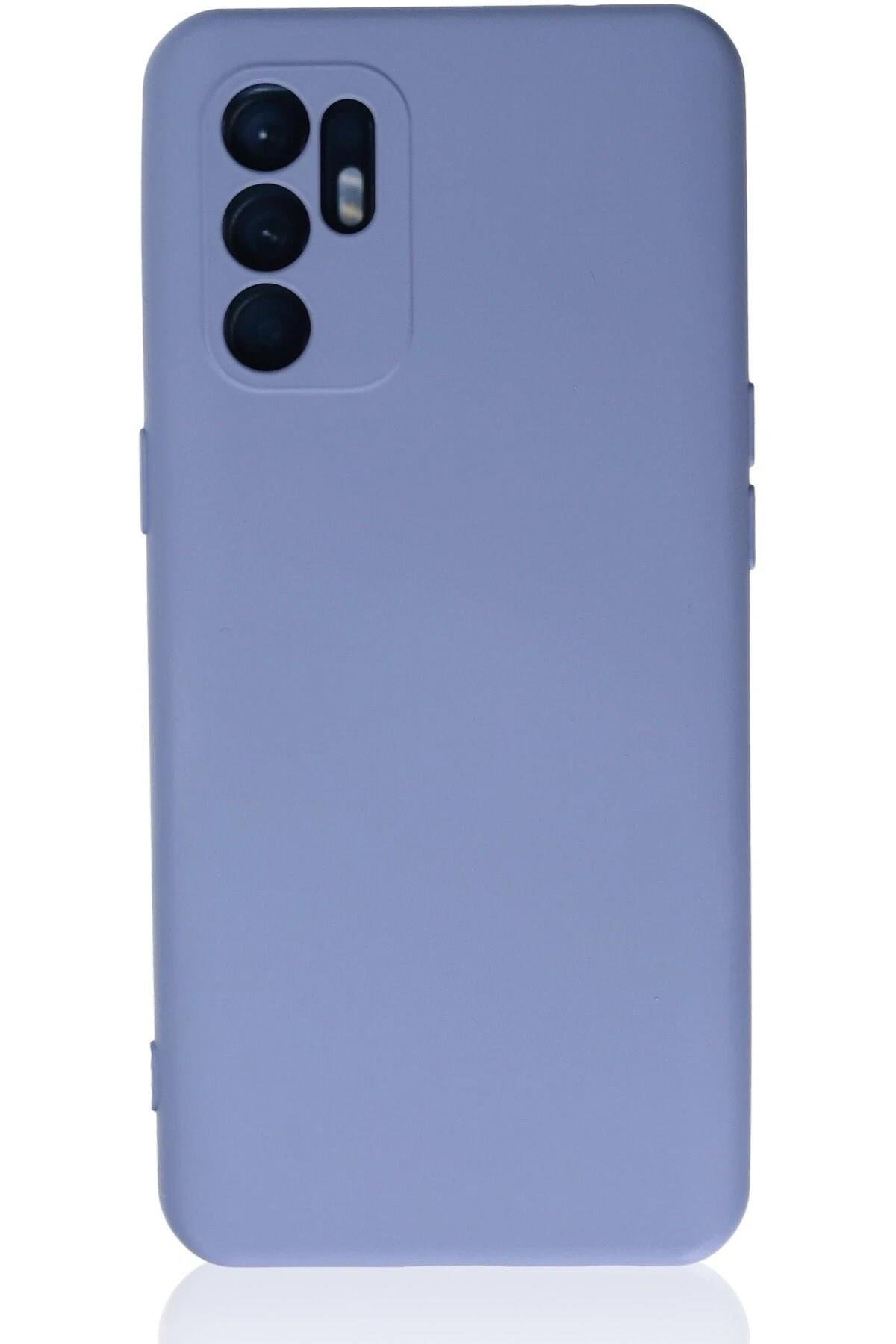 Mey İthalat®   Reno 6 Kılıf Nano içi Kadife Silikon - Lila
