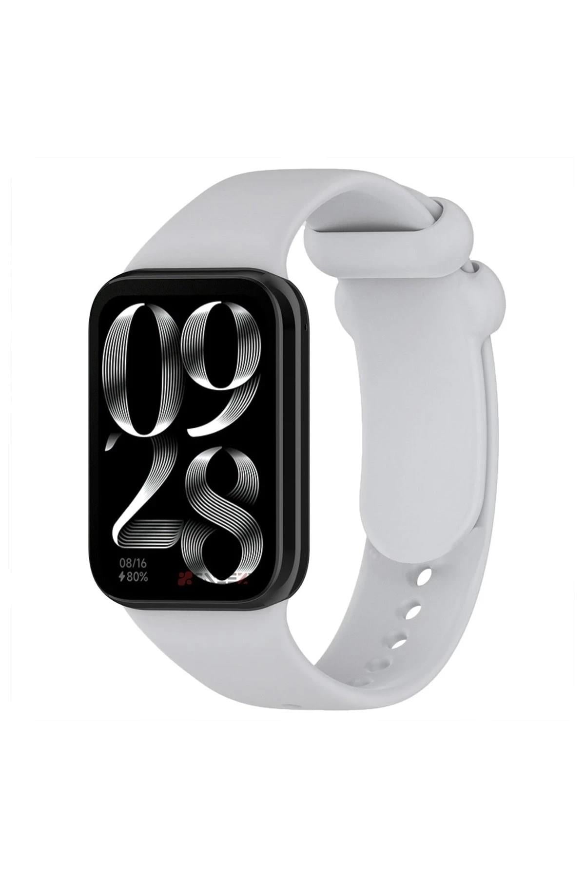 Mey İthalat®   Smart Band 8 Pro Klasik Kordon - Açık Gri
