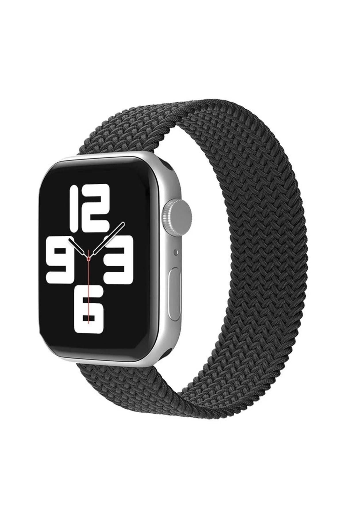 Mey İthalat®   Watch 38mm Ayarlı Solo Silikon Kordon - Siyah