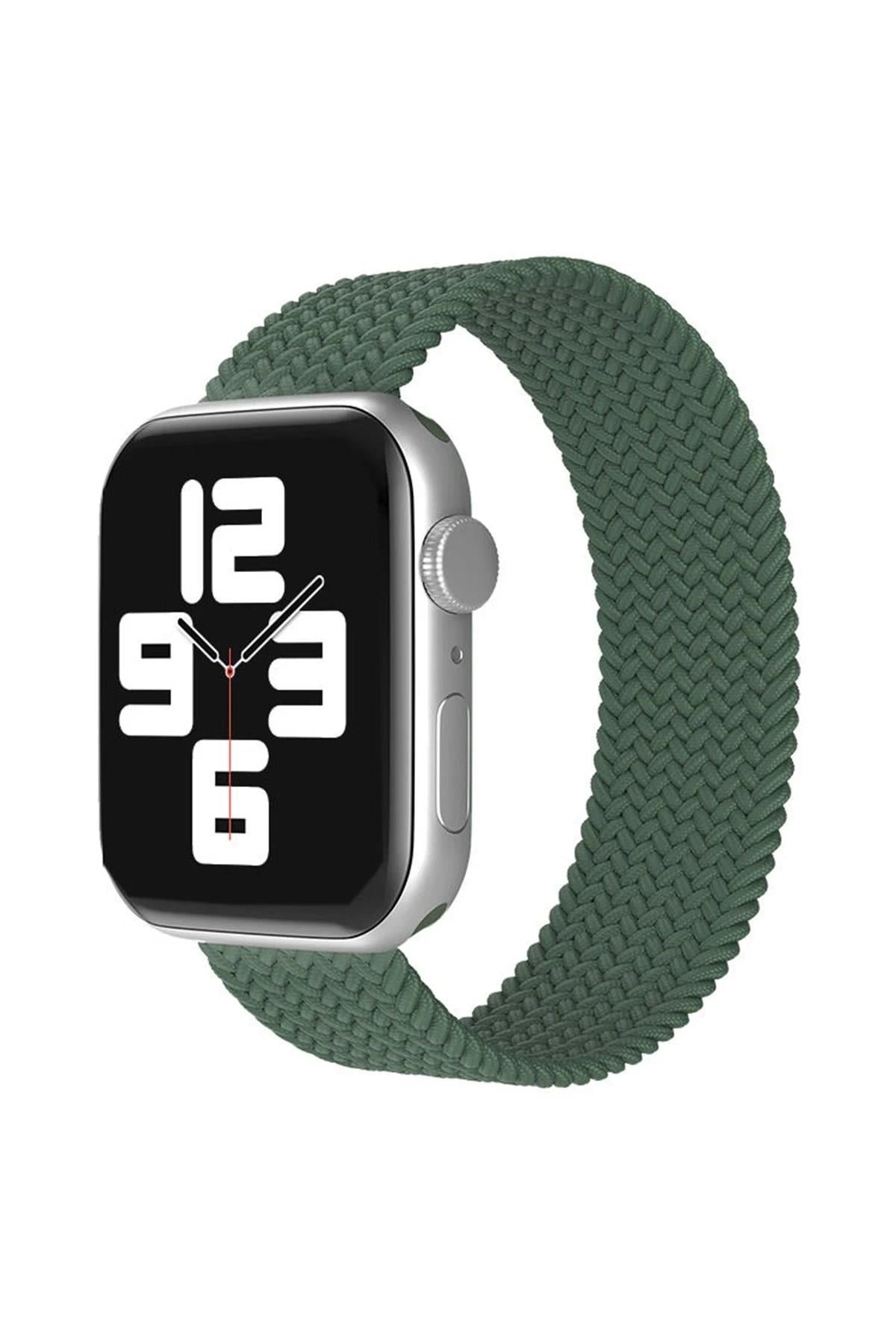 Mey İthalat®   Watch 38mm Ayarlı Solo Silikon Kordon - Haki Yeşil
