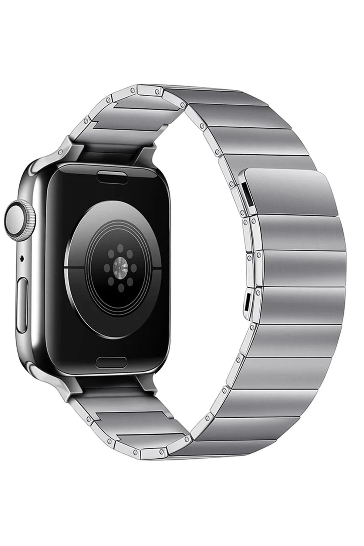 Mey İthalat®   Watch 38mm KR404 Huks Kordon - Gümüş