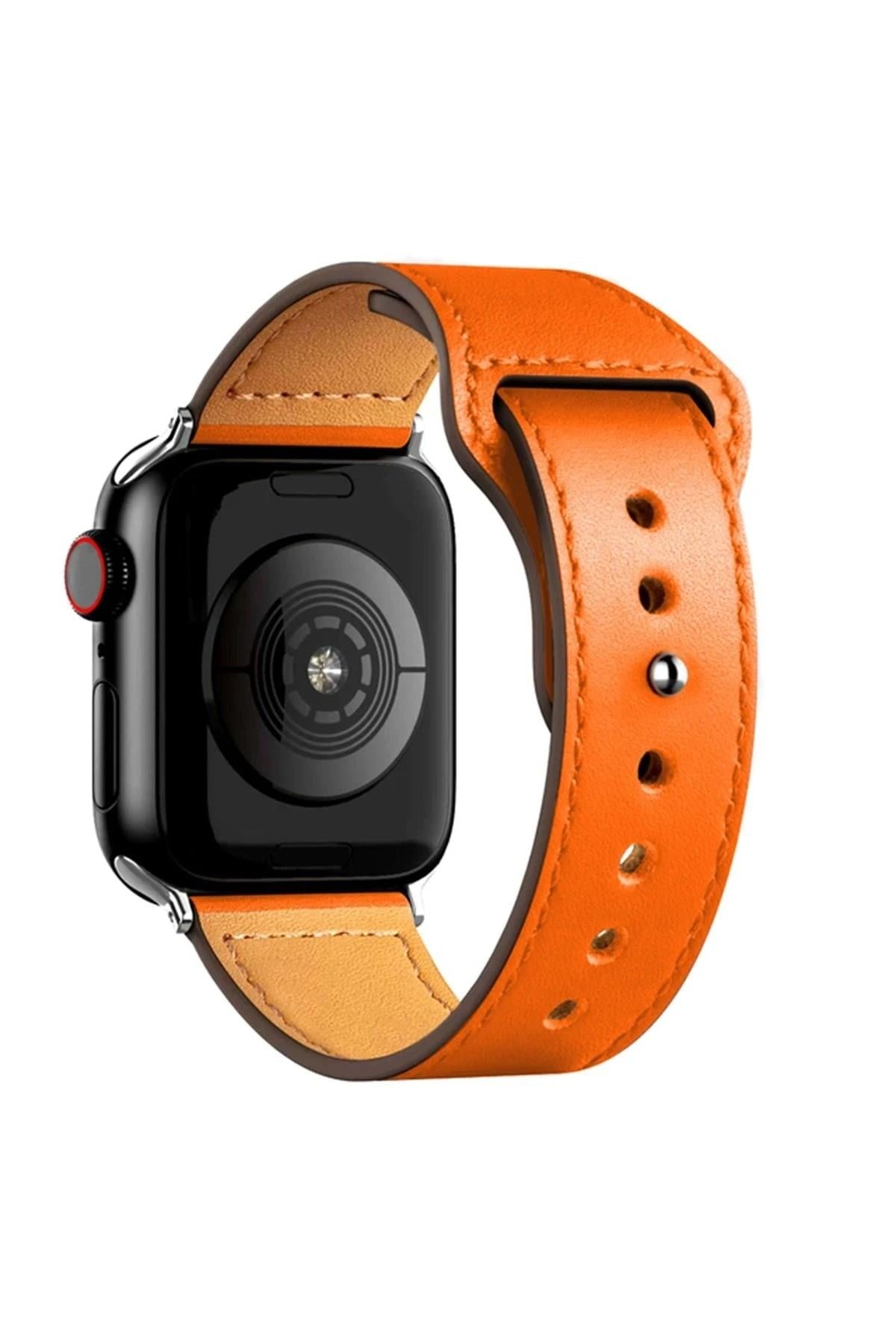 Mey İthalat®   Watch 38mm KR415 Luaz Deri Kordon - Turuncu