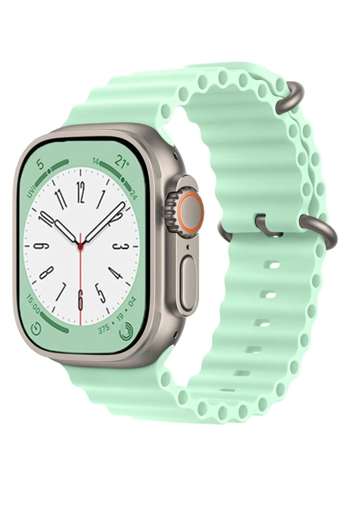 Mey İthalat®   Watch 38mm Ocean Kordon - Açık Yeşil