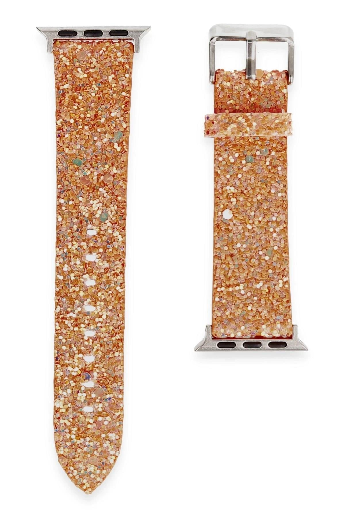 Mey İthalat®   Watch 38mm Starry Taşlı Kordon - Pudra