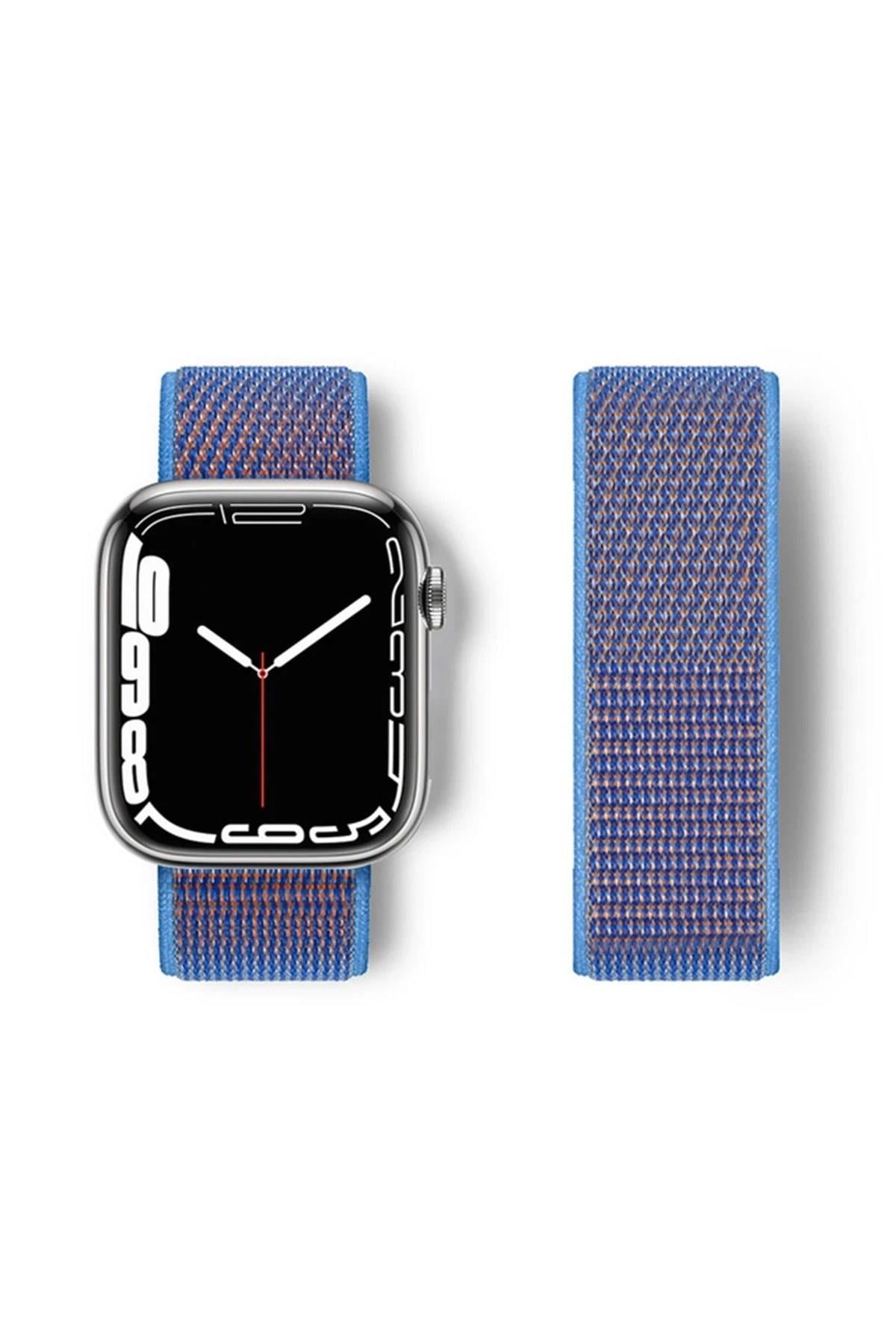 Mey İthalat®   Watch 42mm Hasırlı Cırtcırtlı Kordon - Mor