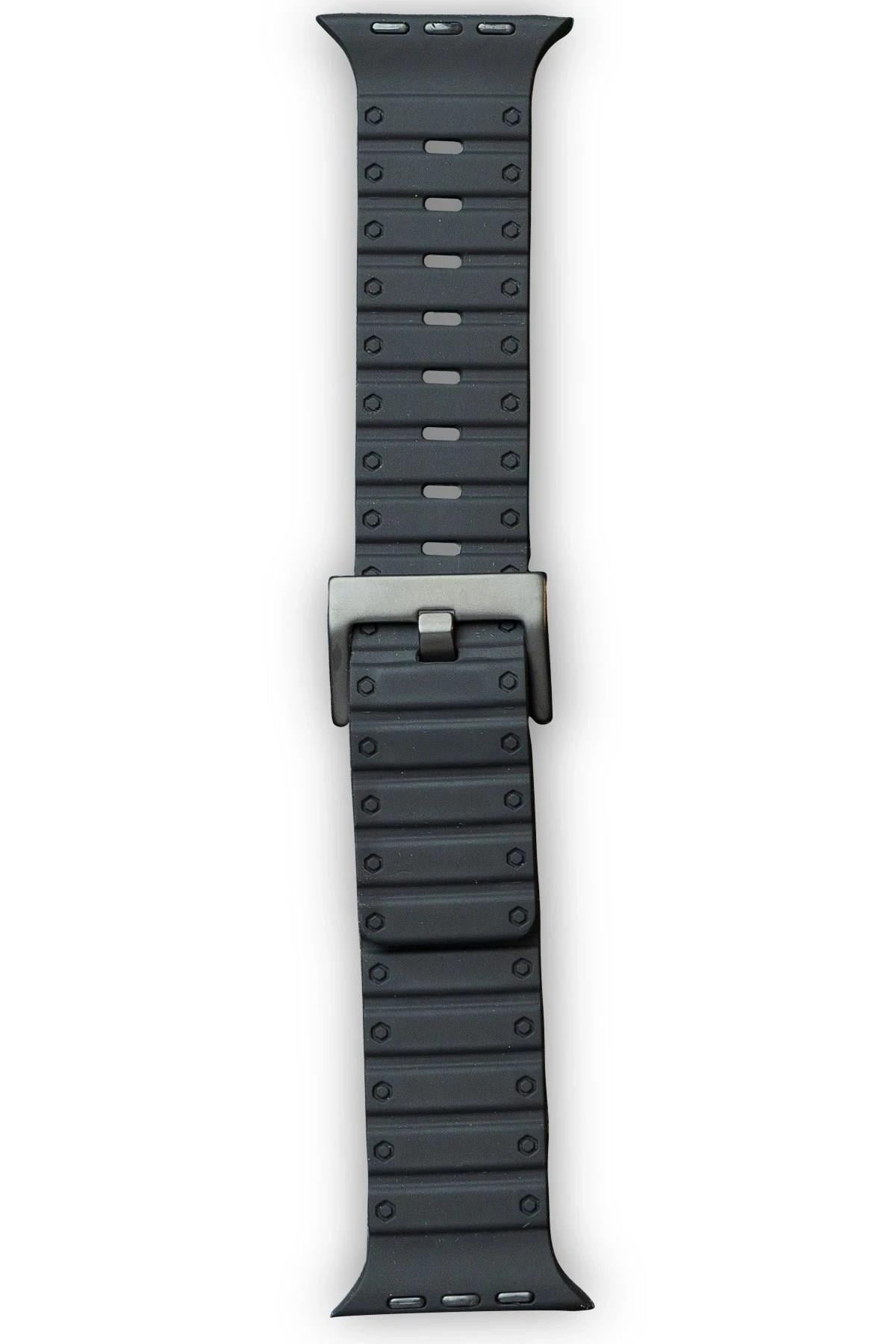 Mey İthalat®   Watch 42mm Magnus Mıknatıslı Silikon Kordon - Siyah