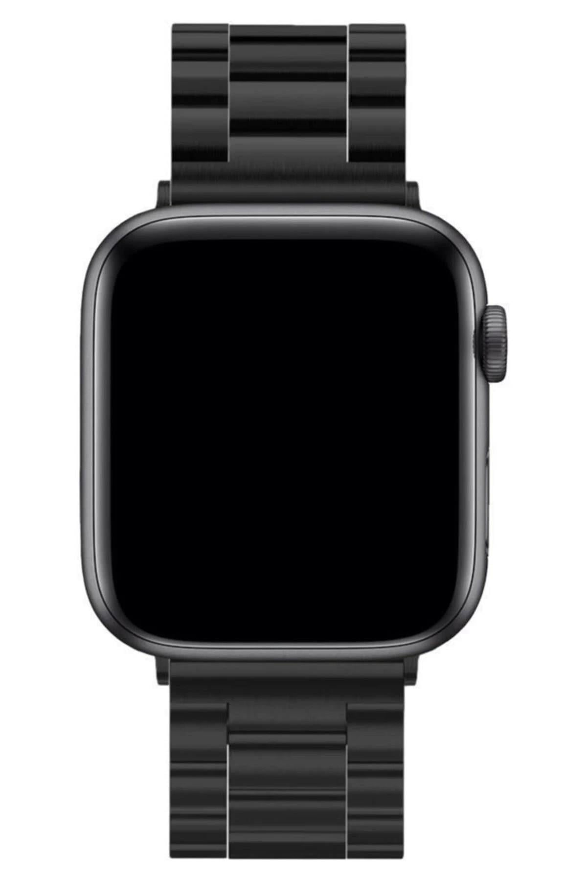 Mey İthalat®   Watch 42mm Metal Baklalı Kordon - Siyah