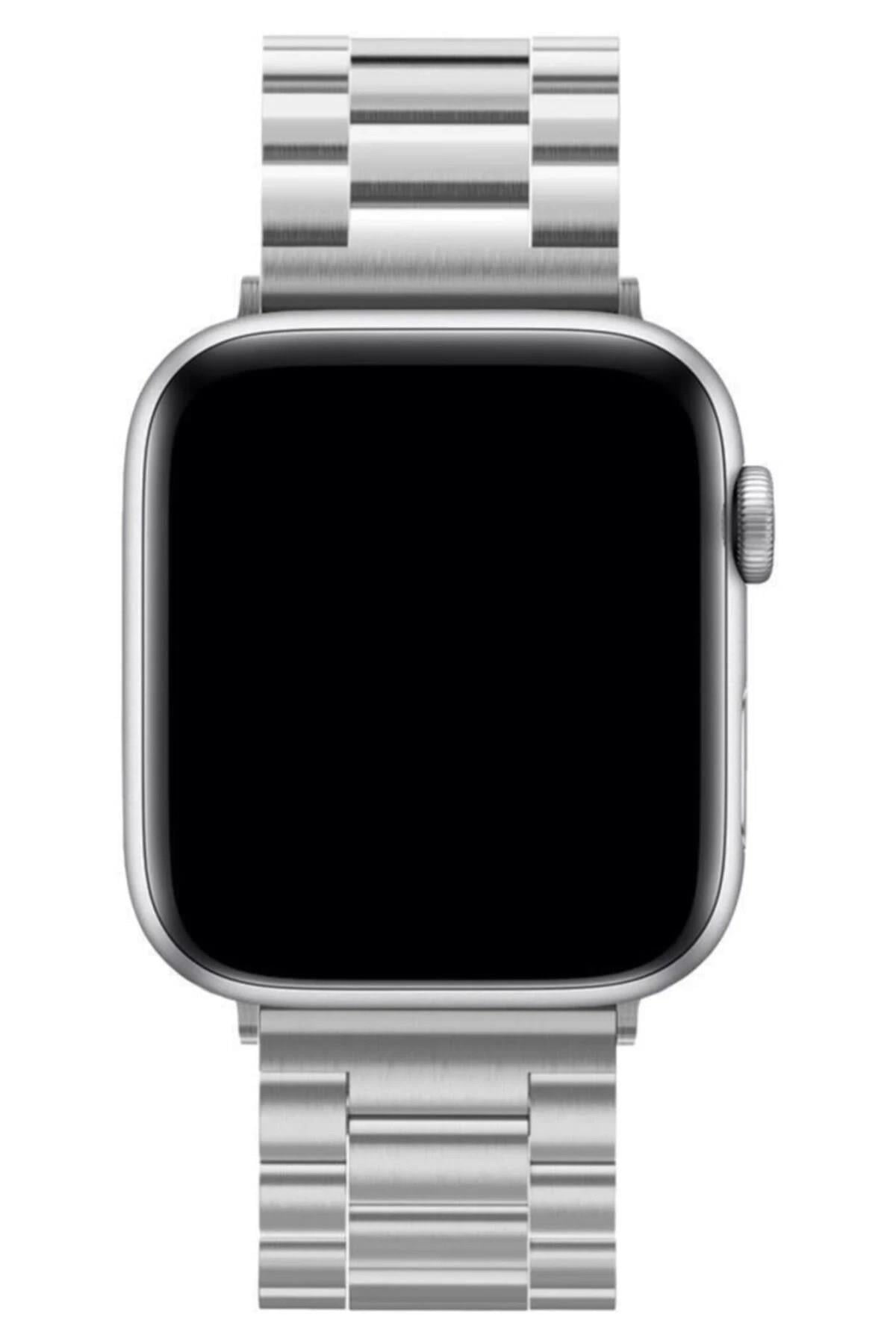 Mey İthalat®   Watch 42mm Metal Baklalı Kordon - Gümüş