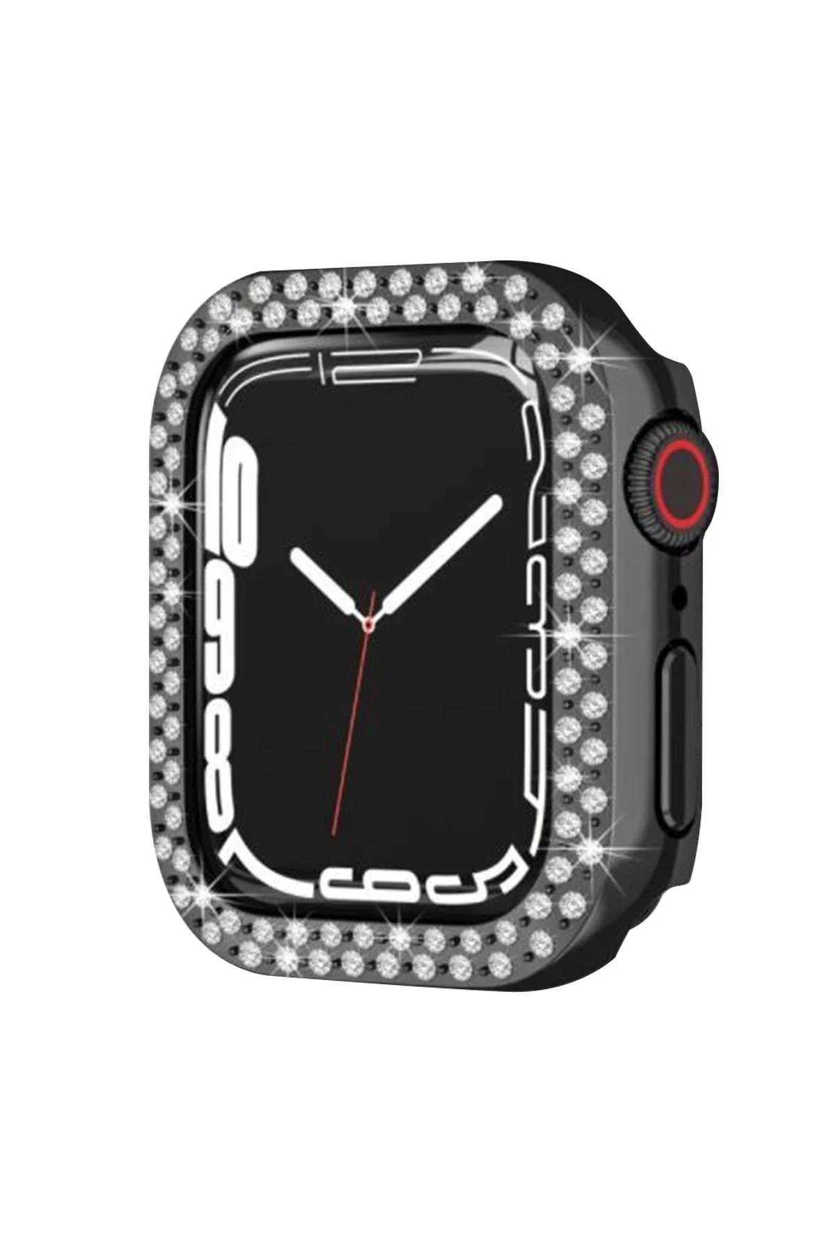 Mey İthalat®   Watch 42mm Taşlı Kasa - Siyah