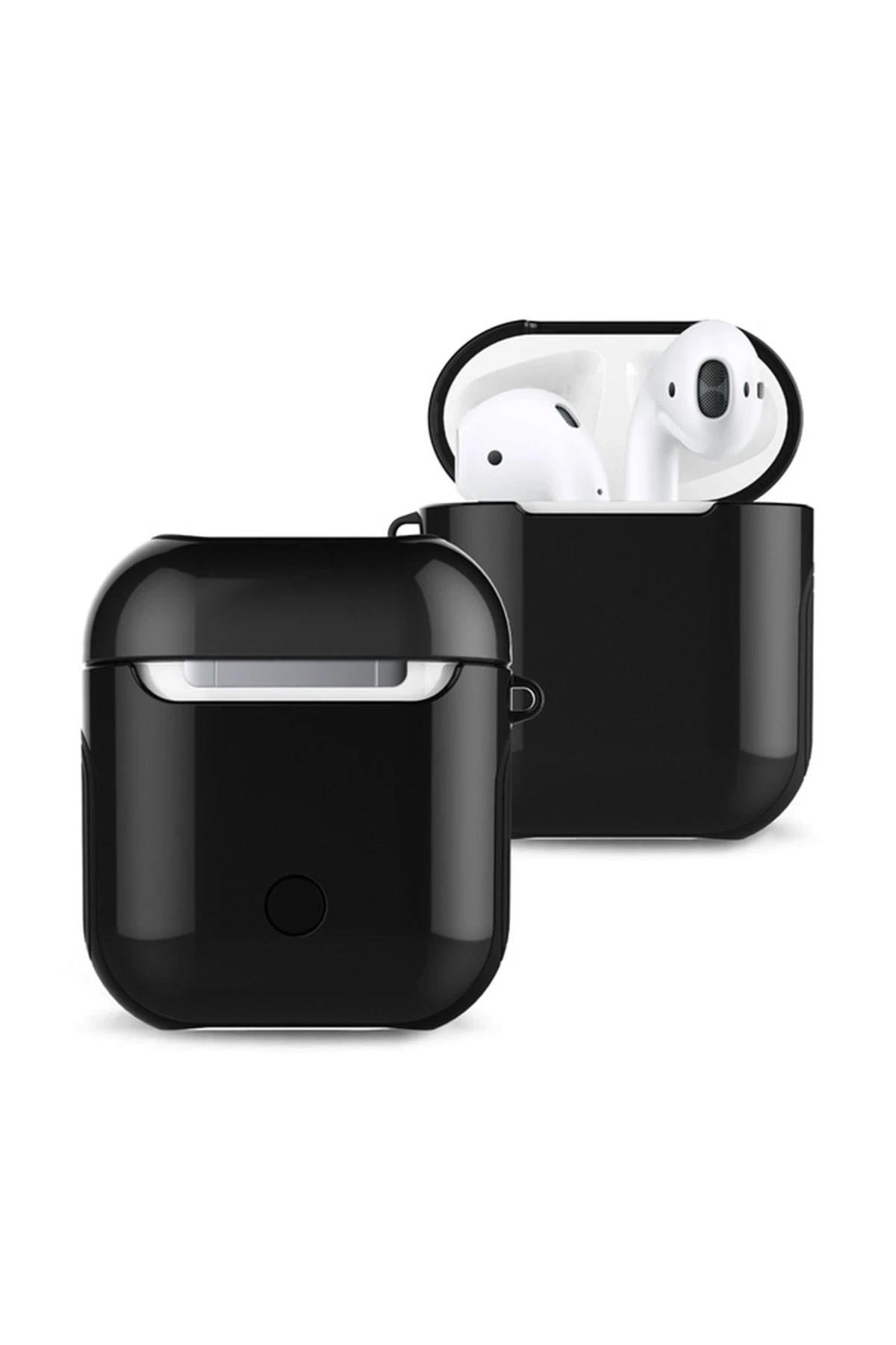 Mey İthalat®  Airpods 2 (2.nesil) 3in1 Kılıf - Siyah