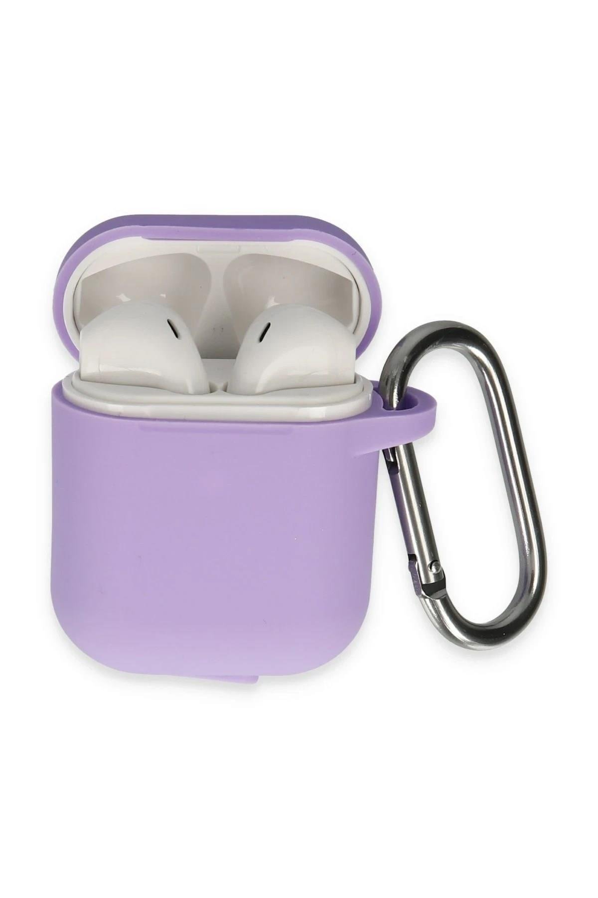 Mey İthalat®  Airpods 2 (2.nesil) Hang Kılıf - Lila