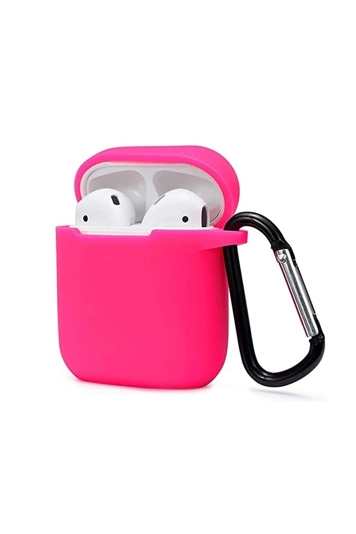 Mey İthalat®  Airpods 2 (2.nesil) Sert Silikon Kılıf - Pembe