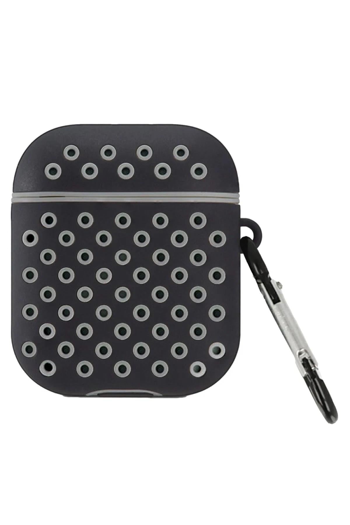 Mey İthalat®  Airpods 2 (2.nesil) Spor Delikli Kılıf - Siyah-Gri