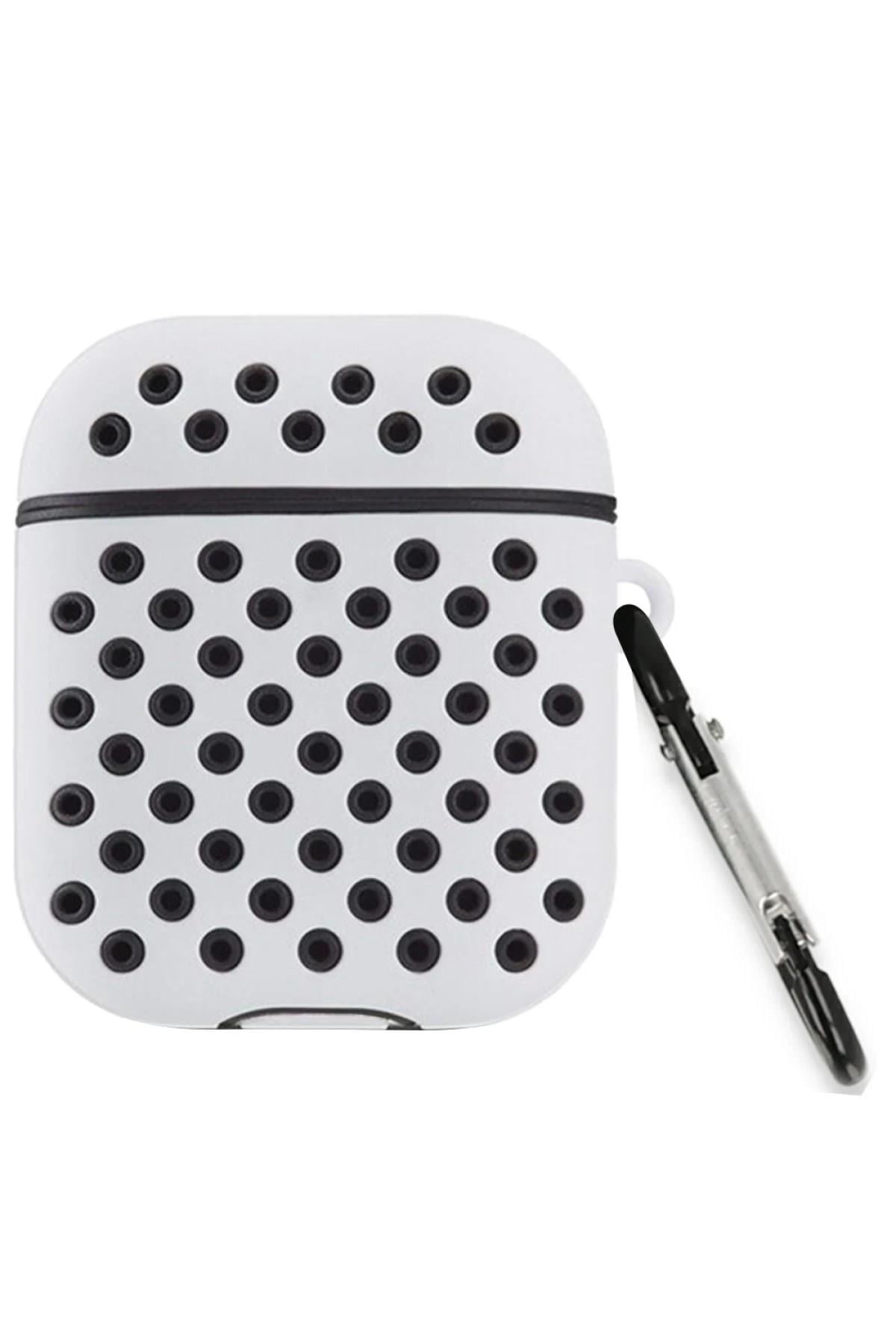 Mey İthalat®  Airpods 2 (2.nesil) Spor Delikli Kılıf - Gri-Siyah